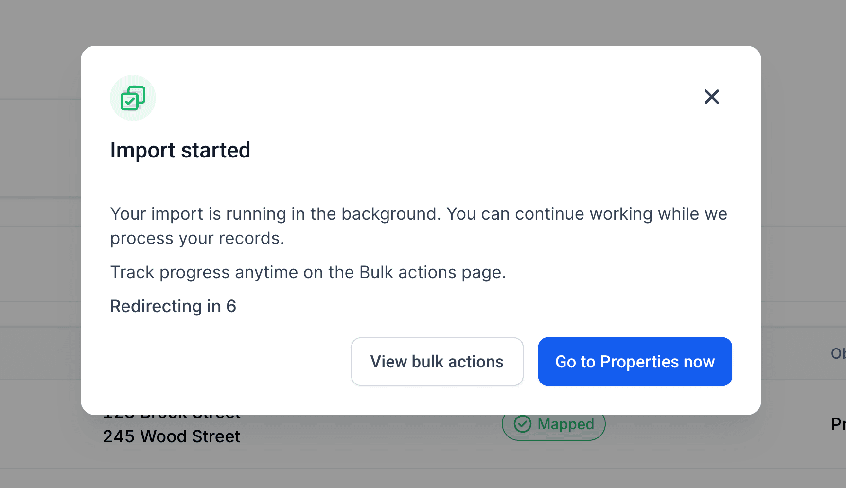 Schermata 8 — Importazione massiva di record di Oggetti Personalizzati (CSV) con Azioni Massive