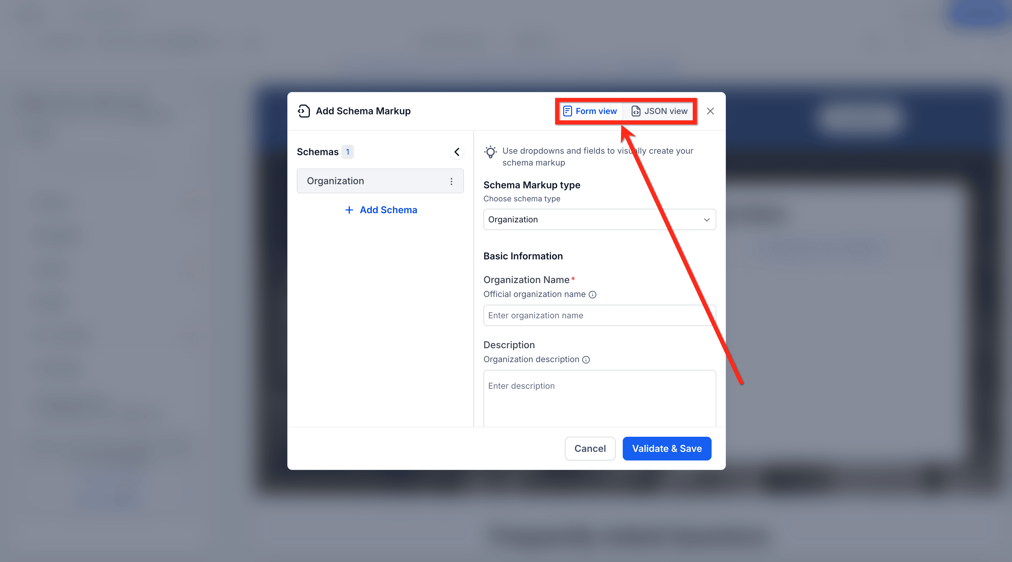 Schermata 13 — Come aggiungere manualmente Schema Markup in Funnel e Siti Web