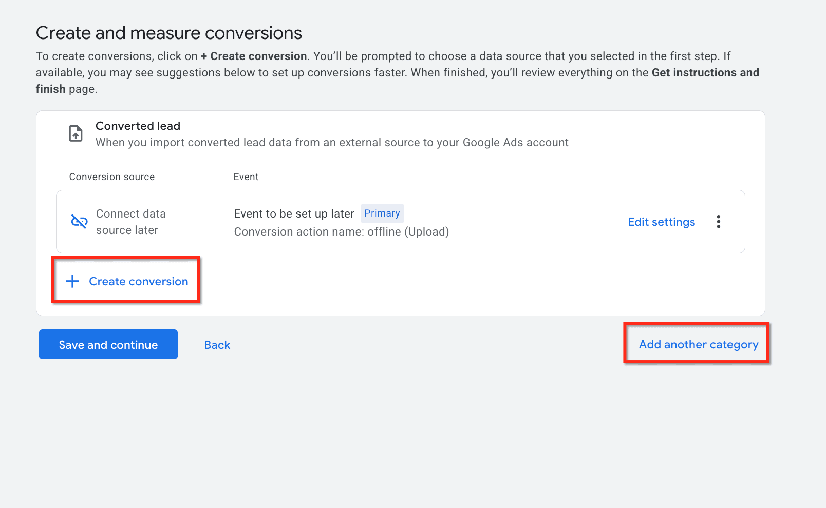 Schermata 17 — Come configurare le Azioni di Conversione Offline di Google Ads (configurazione lato piattaforma Google)