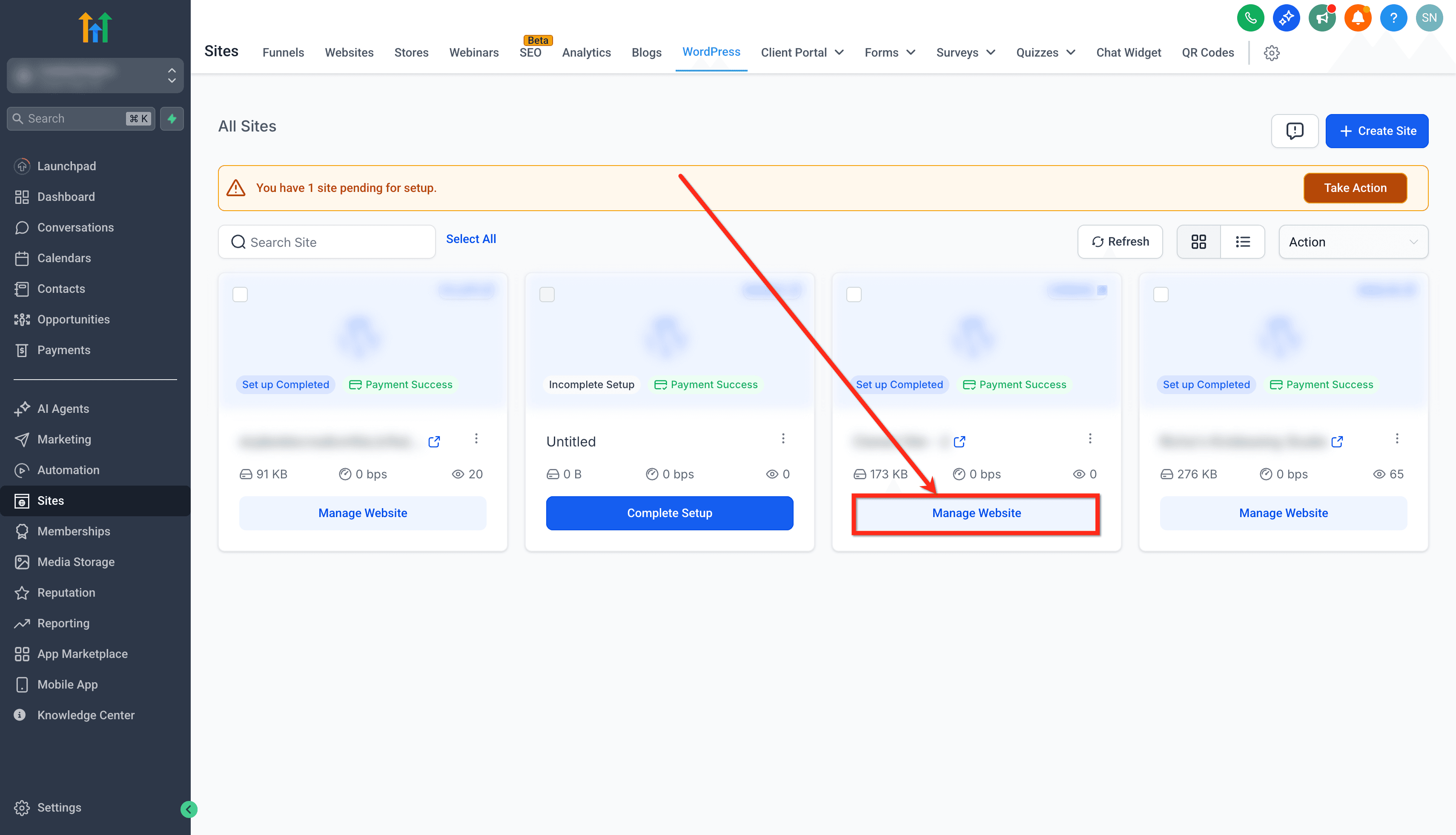 Schermata 3 — Come disabilitare l'indicizzazione SEO per i siti WordPress