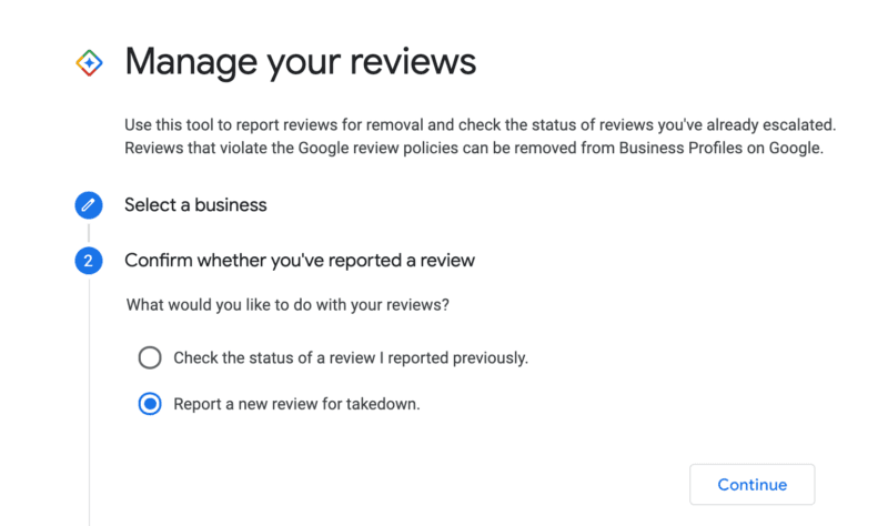 Schermata 3 — Come contestare una recensione Google e verificare lo stato della contestazione