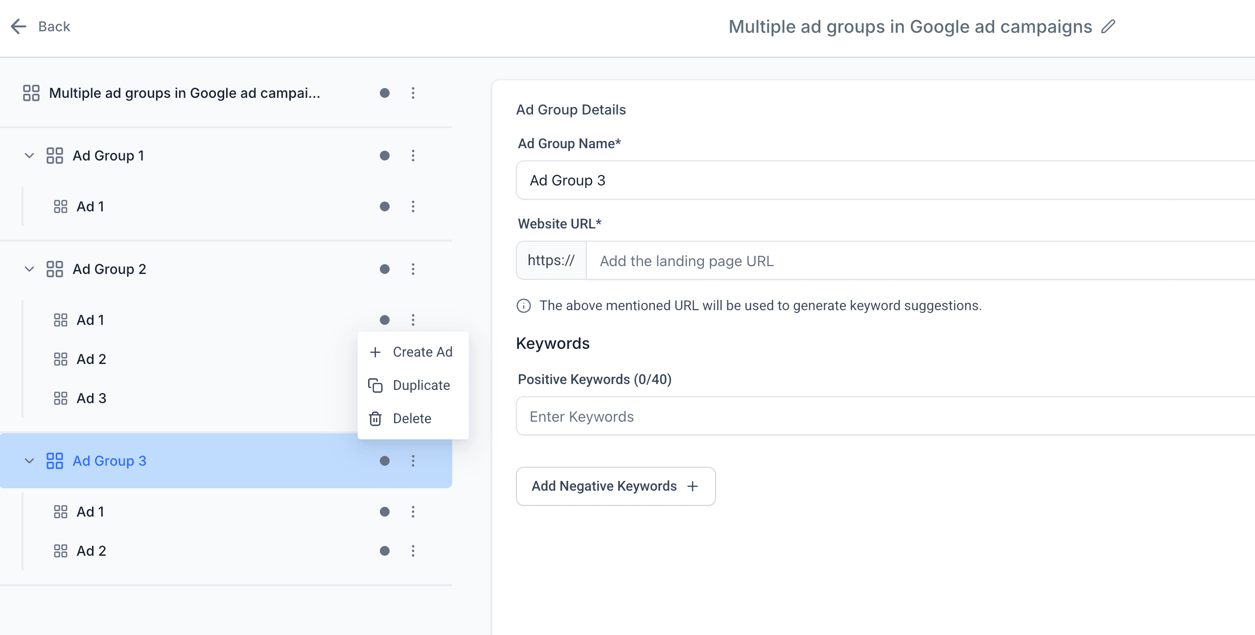 Schermata 13 — Ad Manager - Creare una Campaign di Ricerca Google