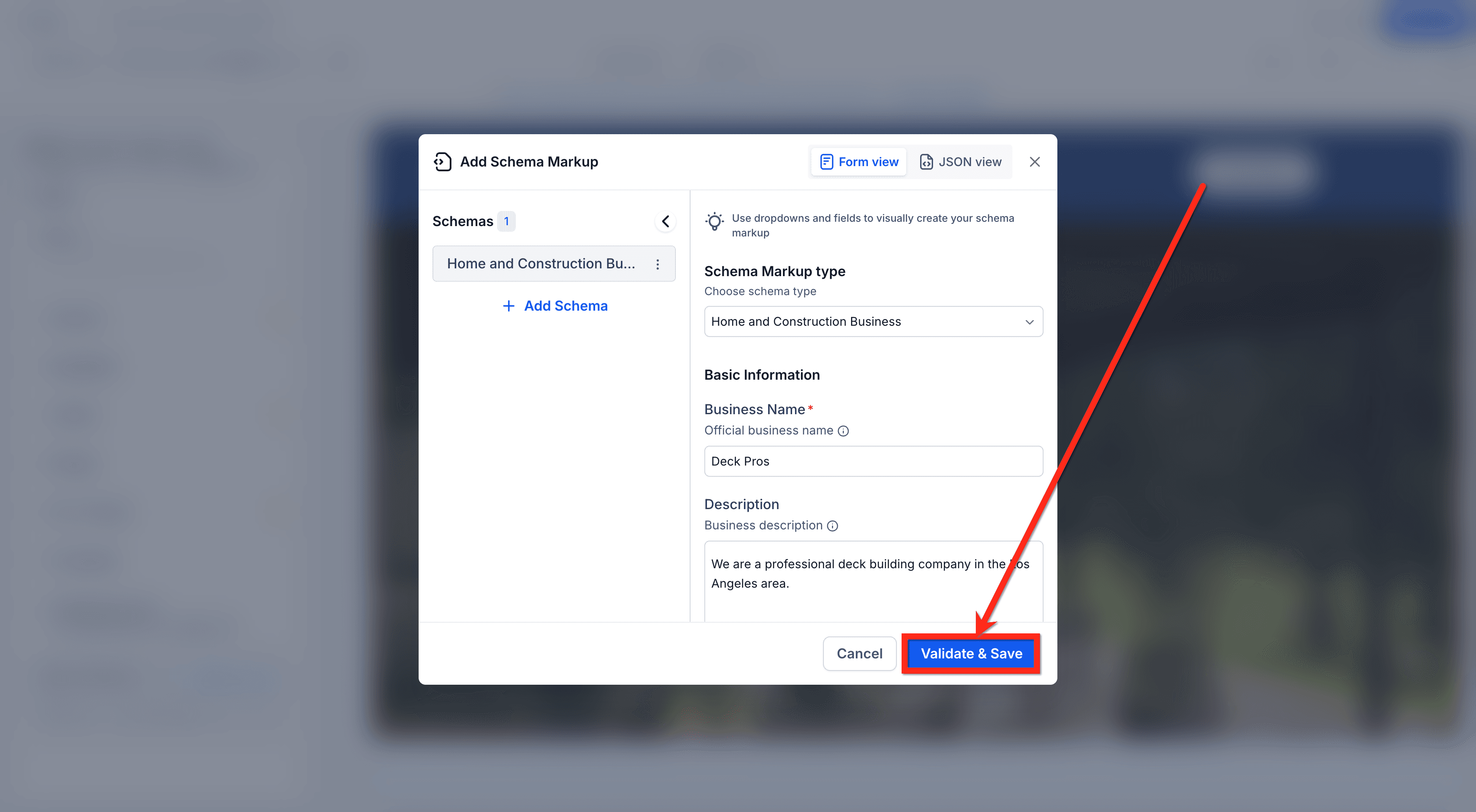 Schermata 10 — Come aggiungere manualmente Schema Markup in Funnel e Siti Web
