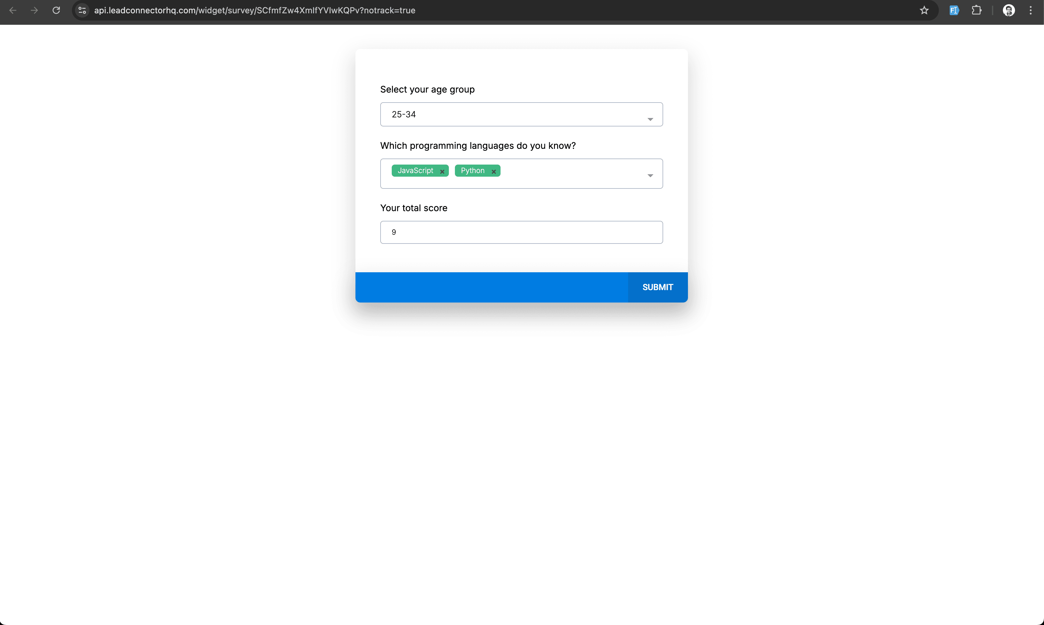 Schermata 8 — Calcolo Matematico v2 in Form e Survey