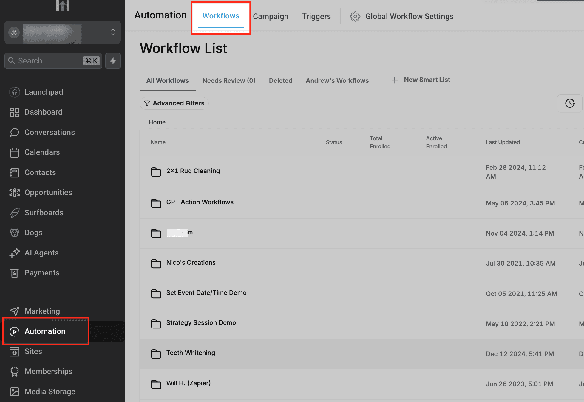 Schermata 1 — Azione Workflow - Aggiorna Opportunità