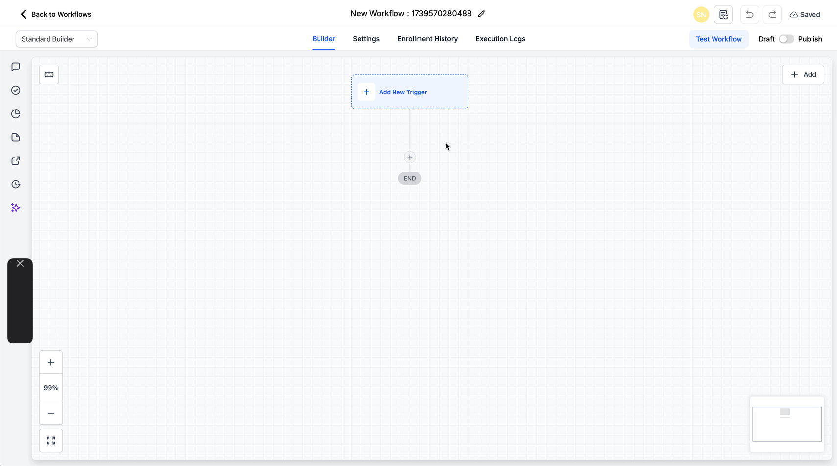 Schermata 3 — Azione Workflow – Merge Contact