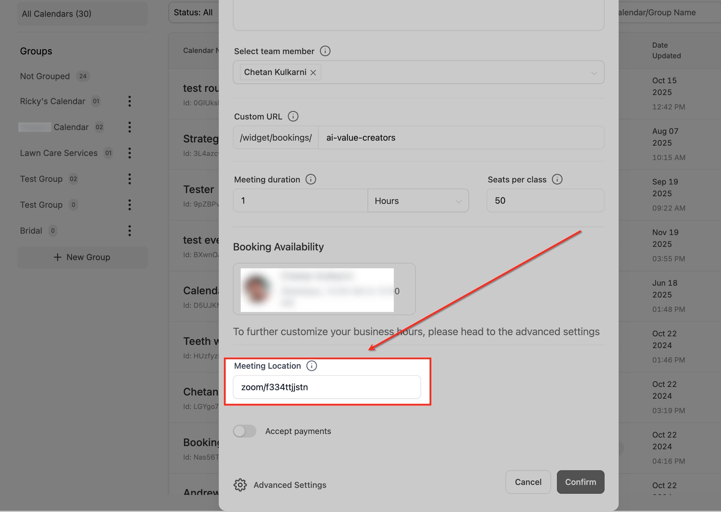 Schermata 10 — Come Creare un Calendario di Prenotazione Classe (Posti, Capacità e Disponibilità Spiegati)