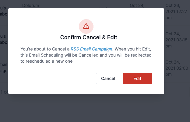 Schermata 12 — Blocchi RSS nell'Email Builder