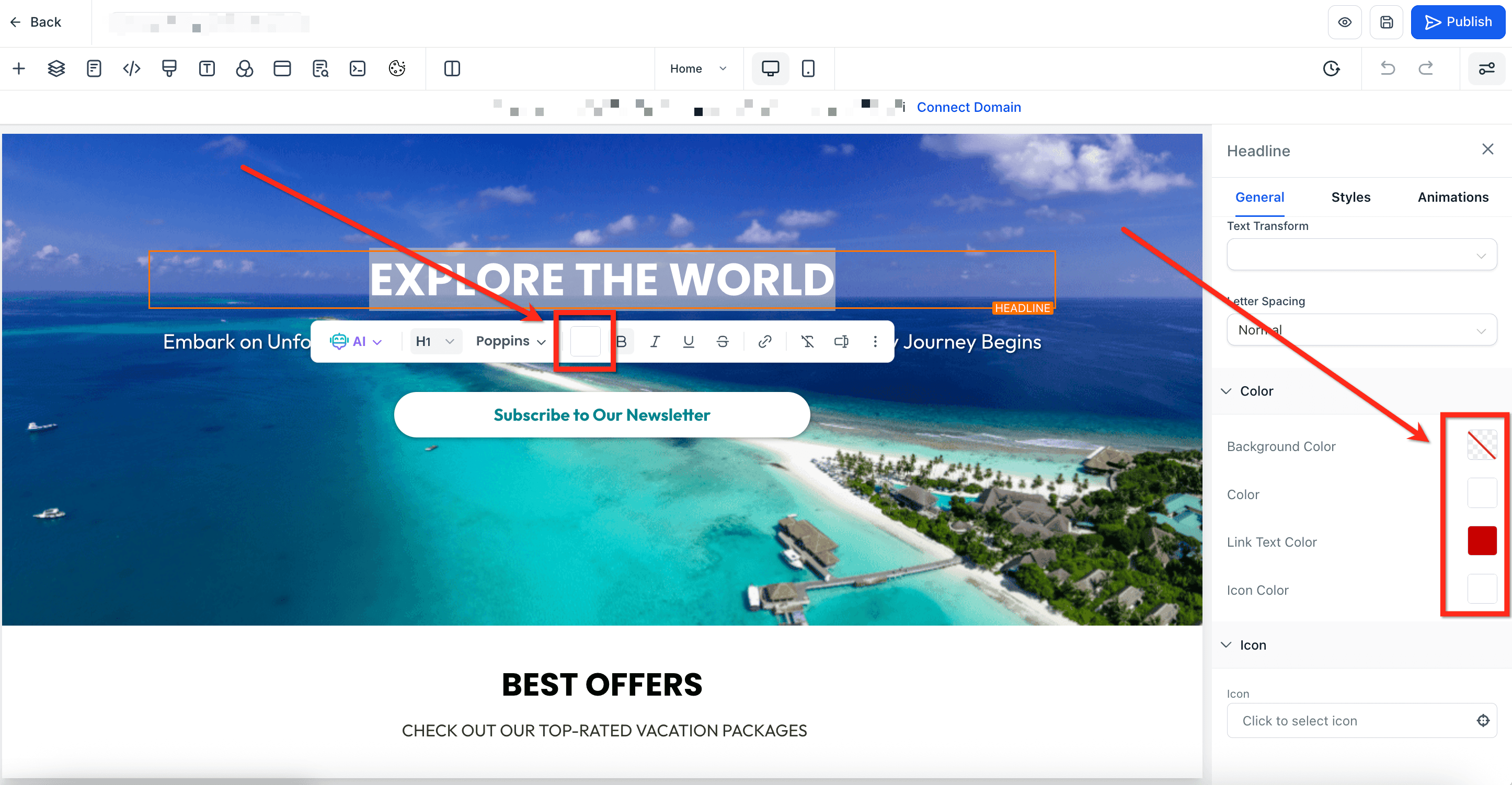 Schermata 2 — Come usare i Brand Board nei Funnel e nei Siti Web