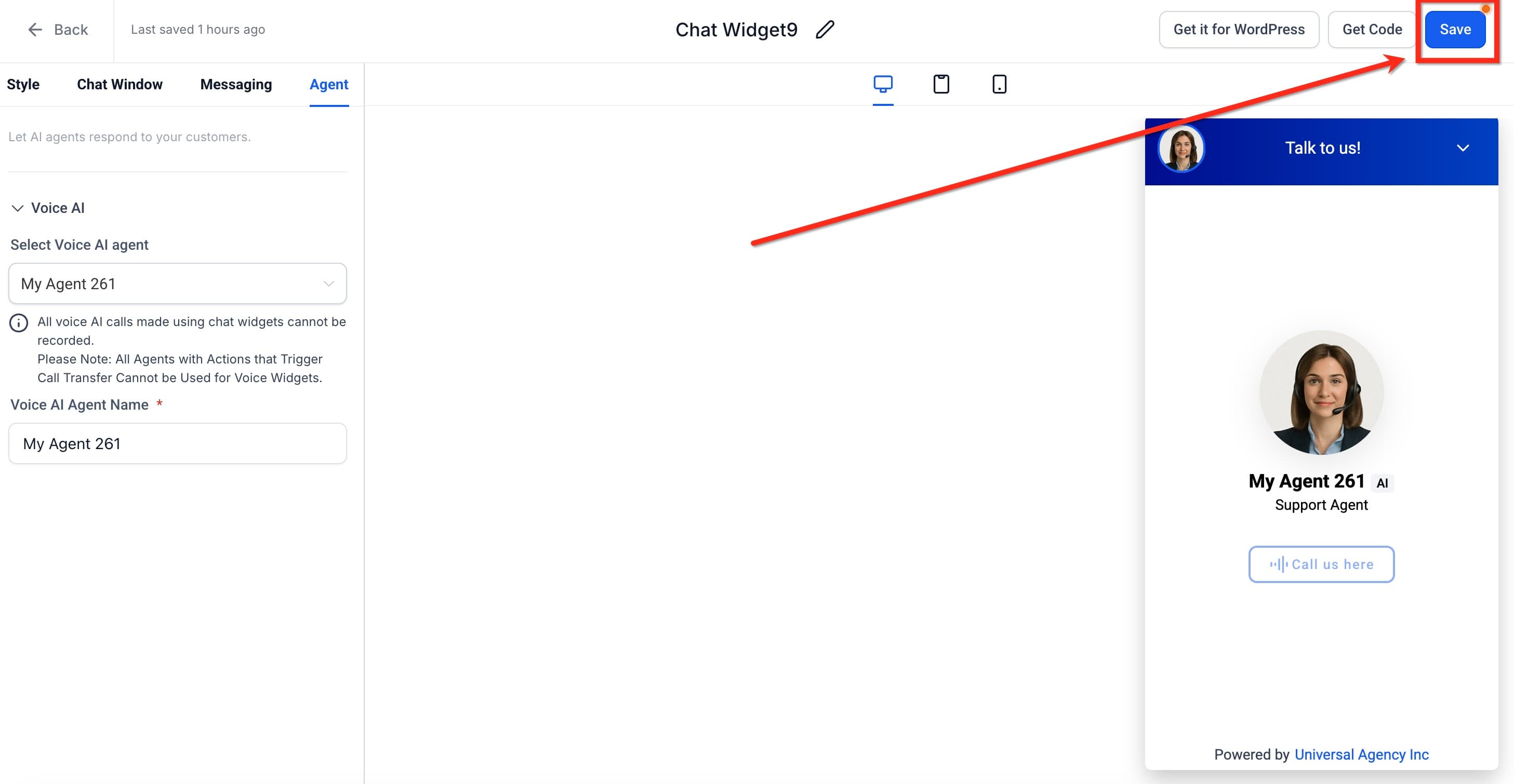 Schermata 11 — Chat Widget Voice AI