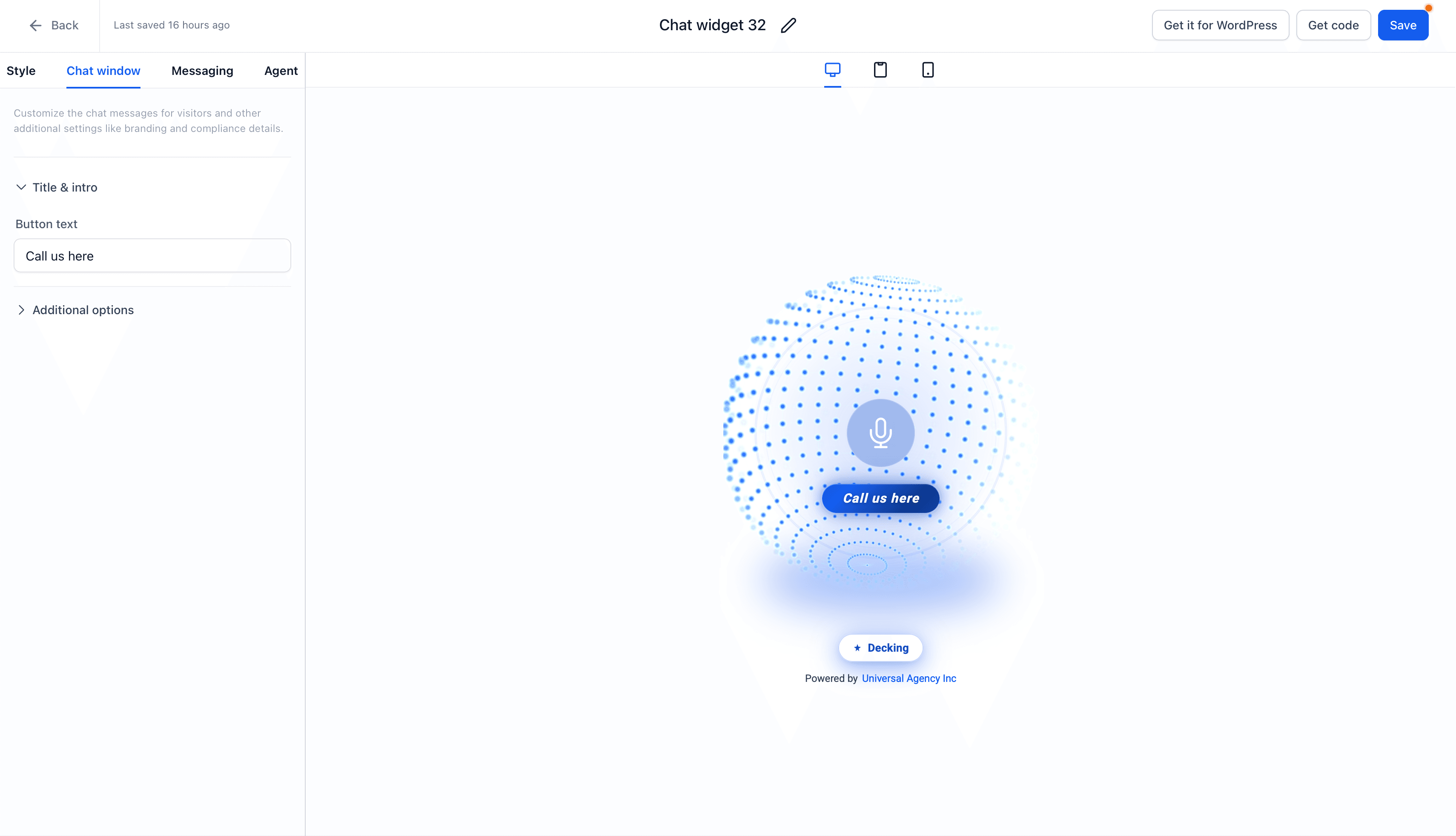 Schermata 5 — Come creare un Chat Widget Voice AI incorporato
