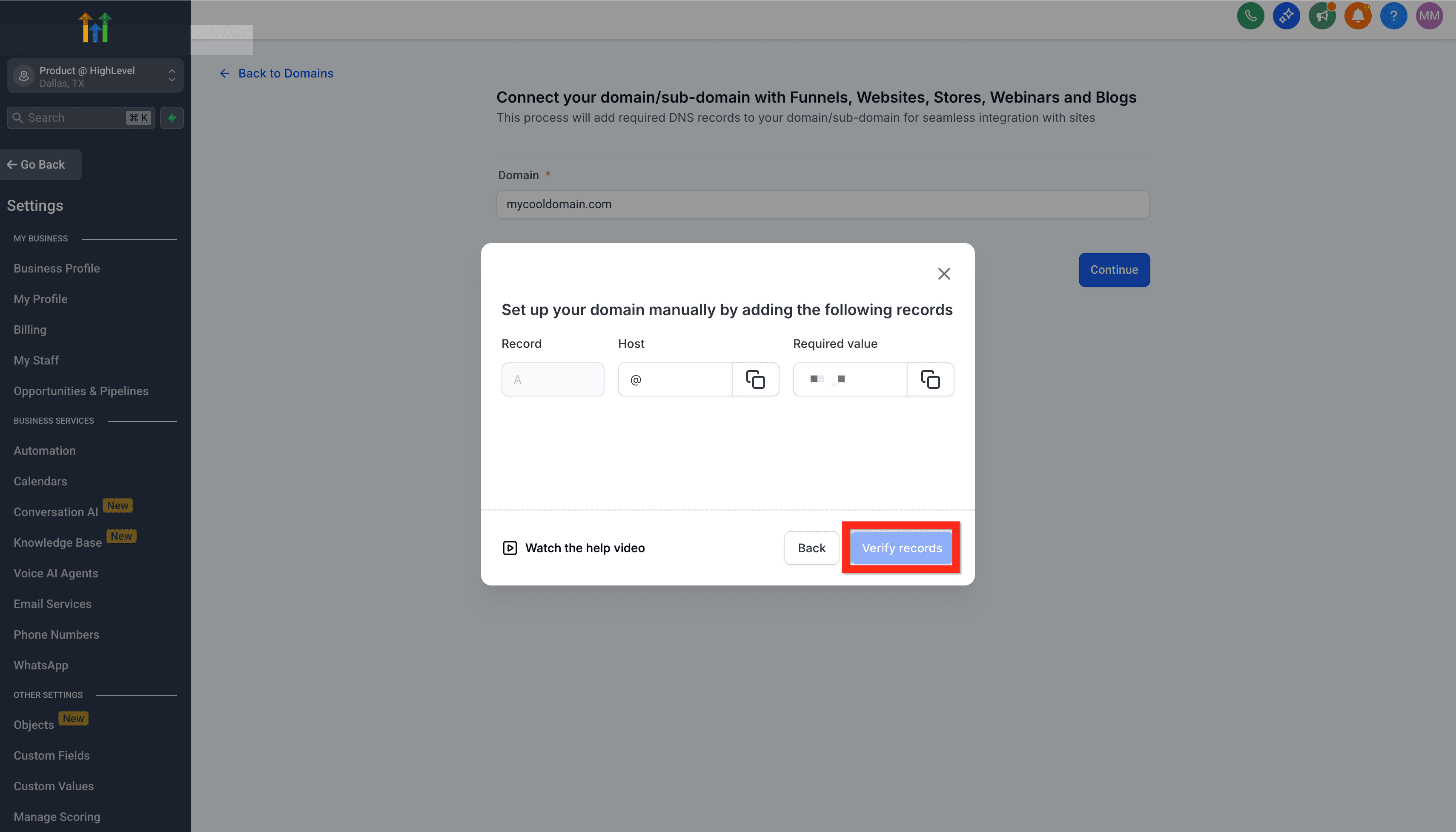 Schermata 10 — Inizia con HITLEAD - Crea un Sito Web da Template