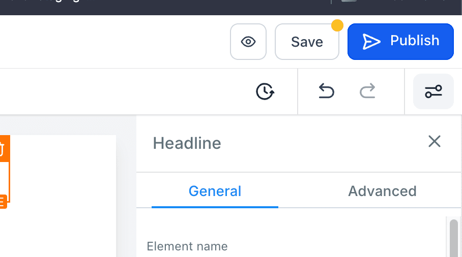 Schermata 1 — Salvare, mettere in bozza e pubblicare Funnel e Siti Web