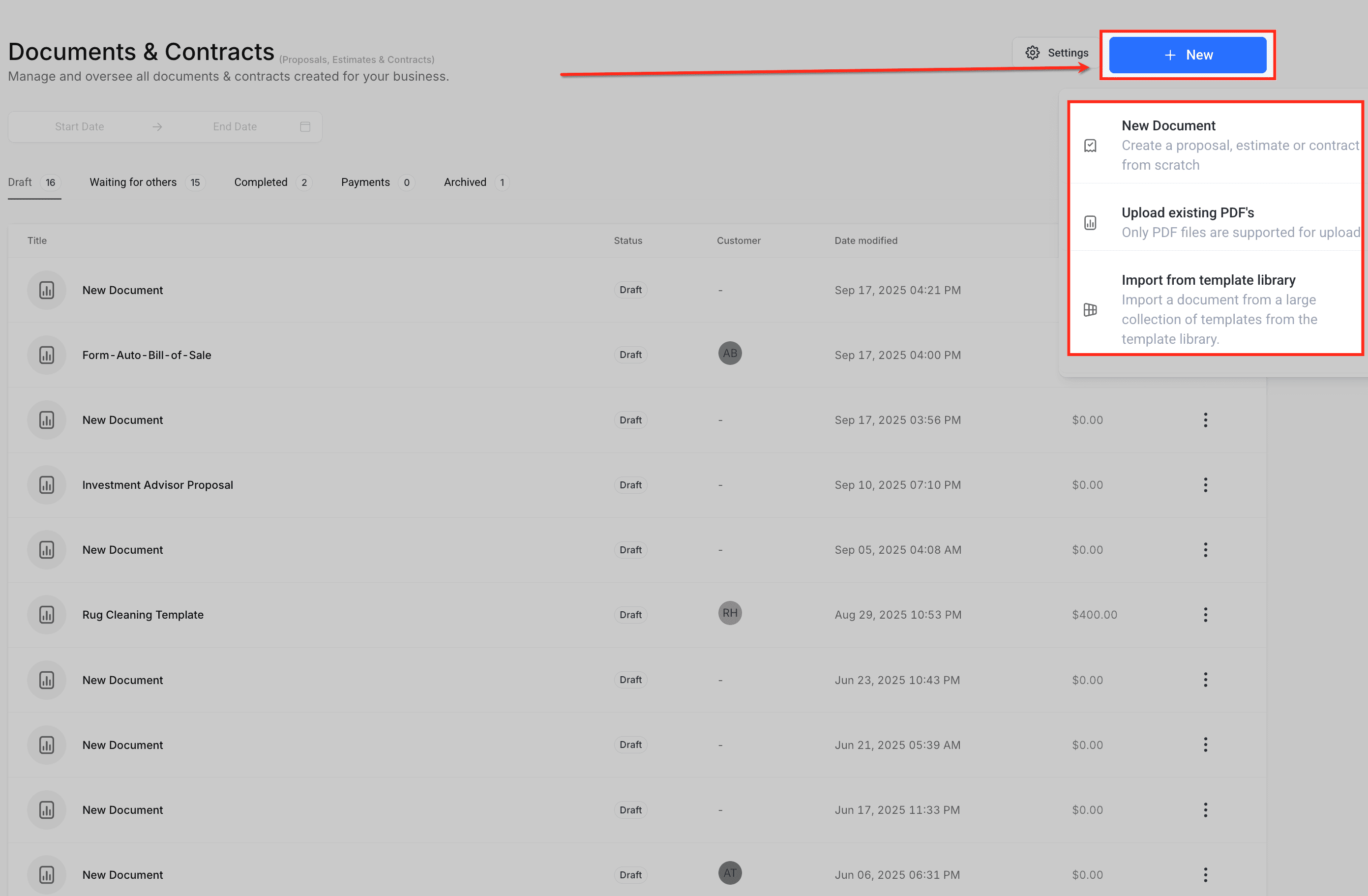 Schermata 4 — Come usare Documenti e Contratti?
