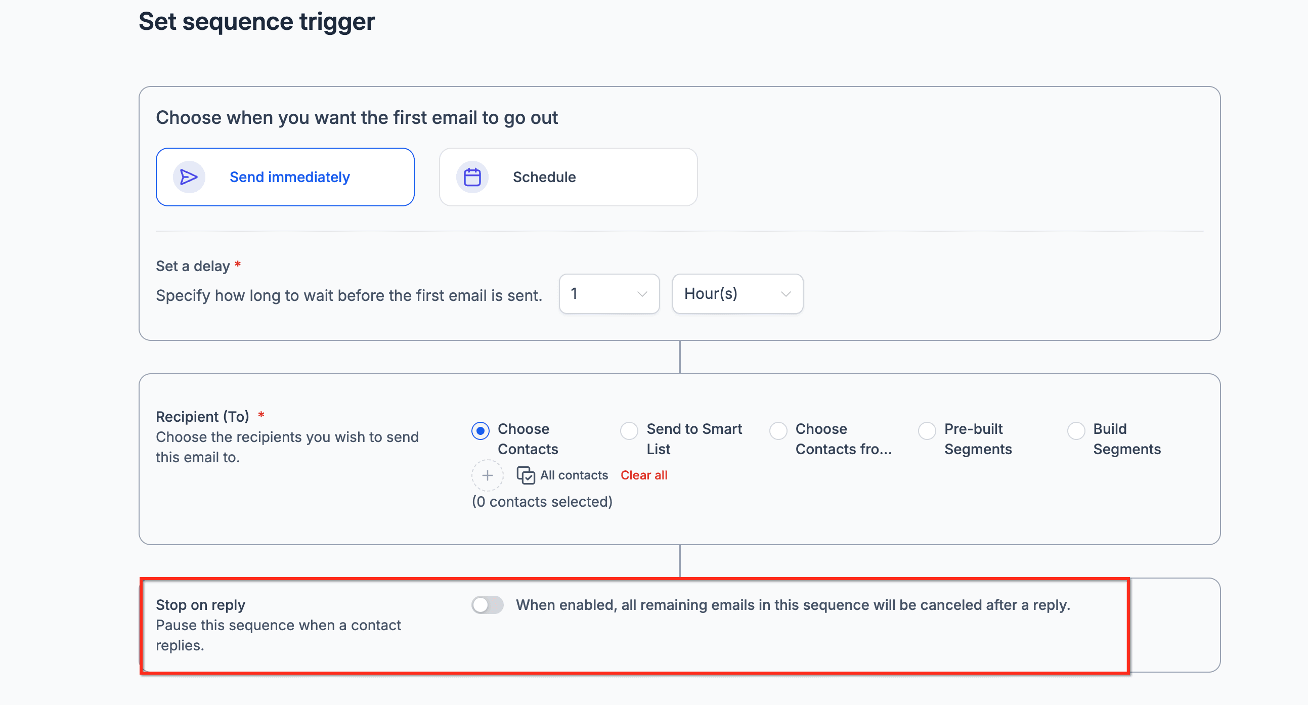 Schermata 5 — Email Sequence in HITLEAD