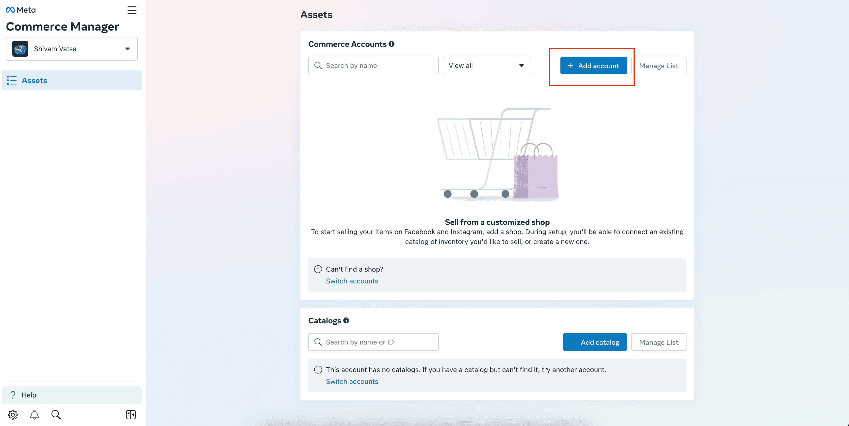 Schermata 4 — Come vendere prodotti su Facebook e Instagram Shops?