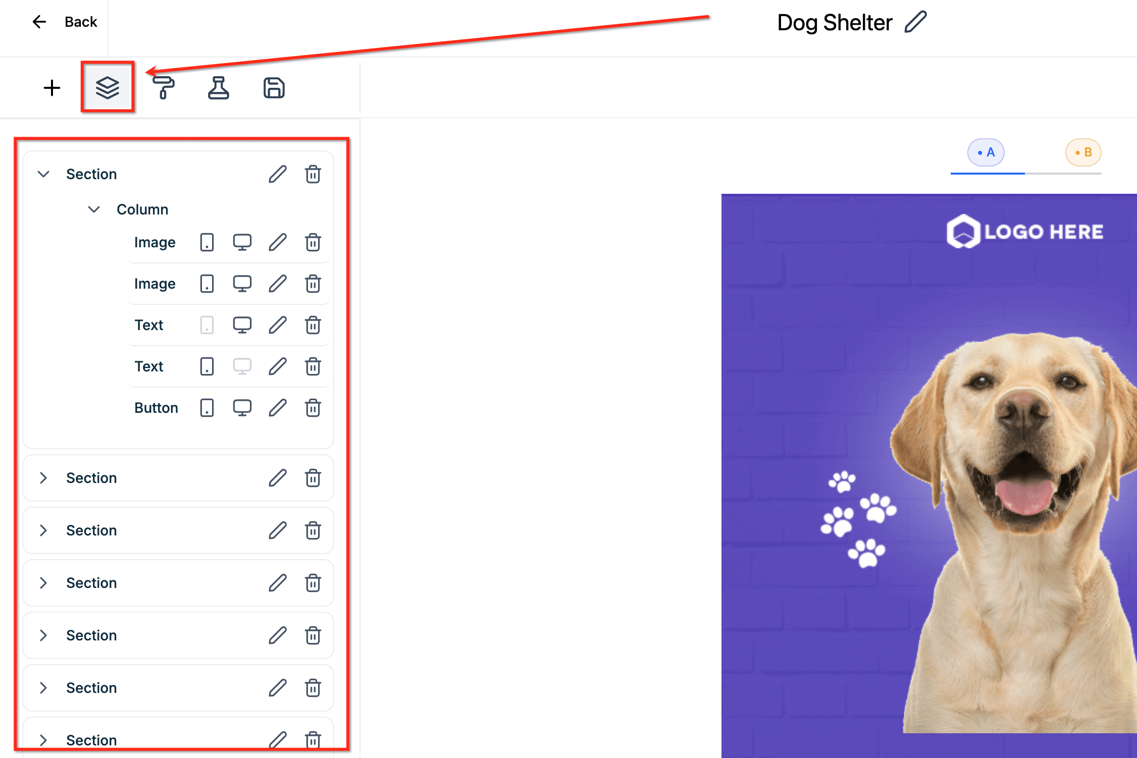 Schermata 50 — Come usare l'Email Builder e il suo Editor Inline
