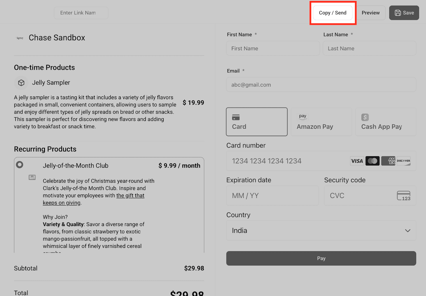 Schermata 16 — Come configurare un Payment Link per più prodotti (una tantum e ricorrenti)