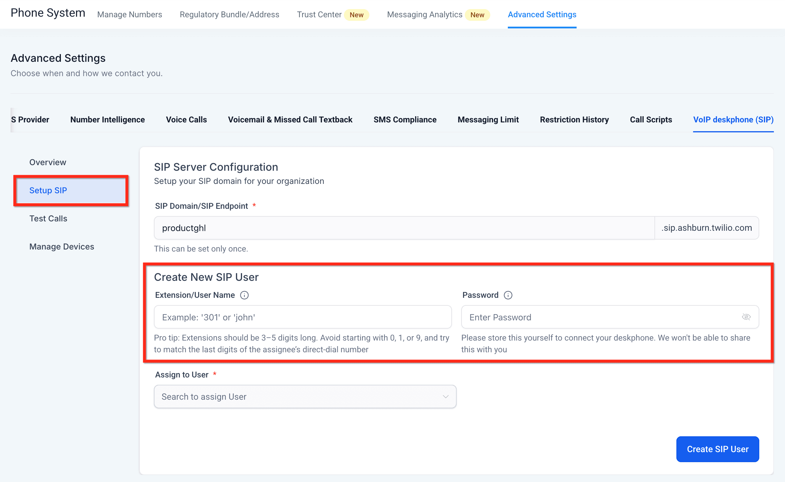 Schermata 3 — Telefoni VoIP fisici da scrivania (SIP)