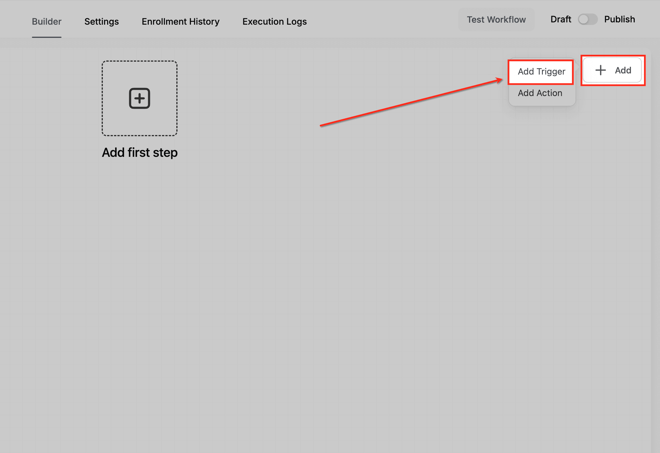 Schermata 2 — Workflow Trigger - LinkedIn Lead Form Submitted