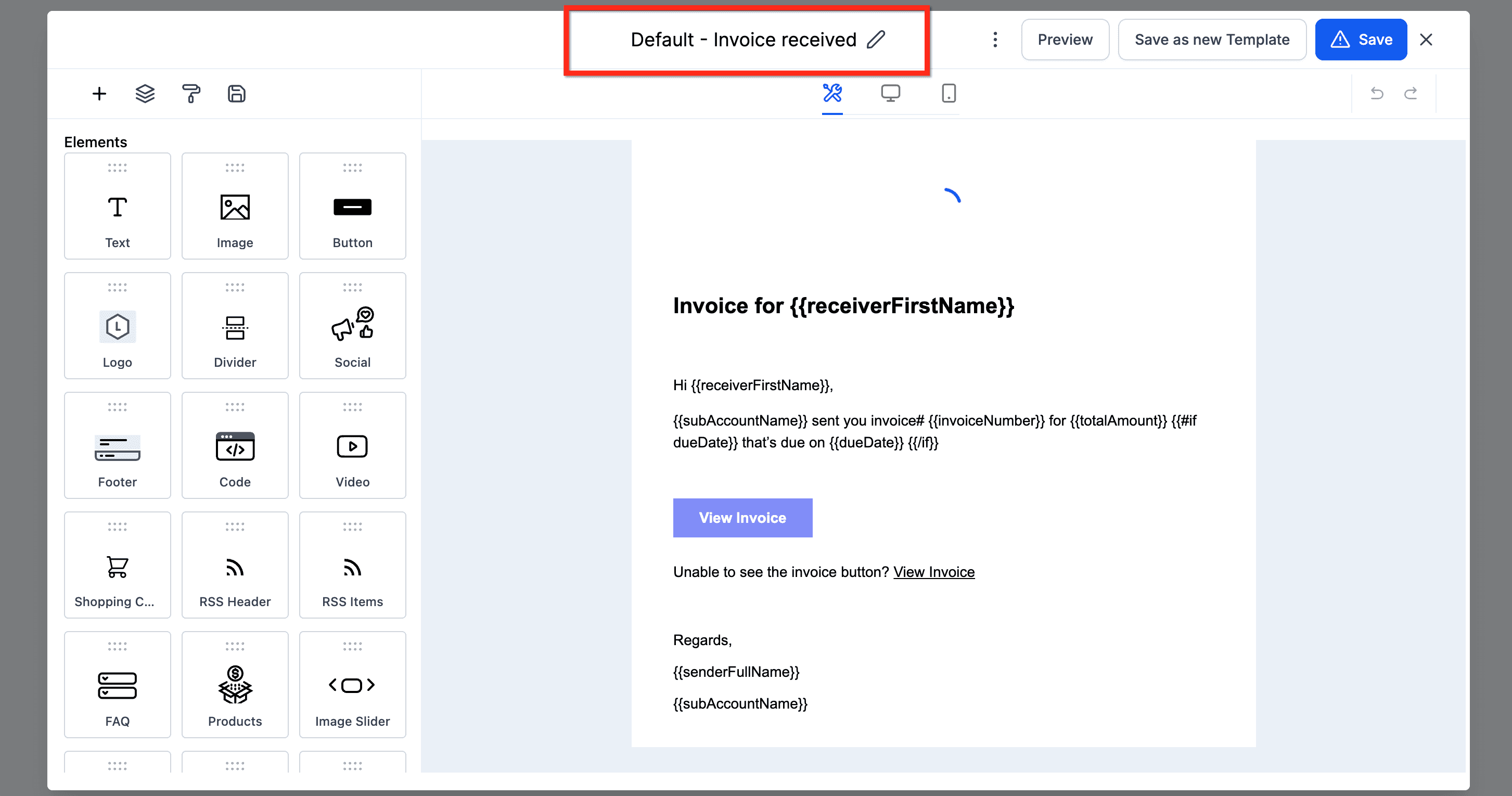 Schermata 9 — Gestione dei Template Email negli Step del Workflow