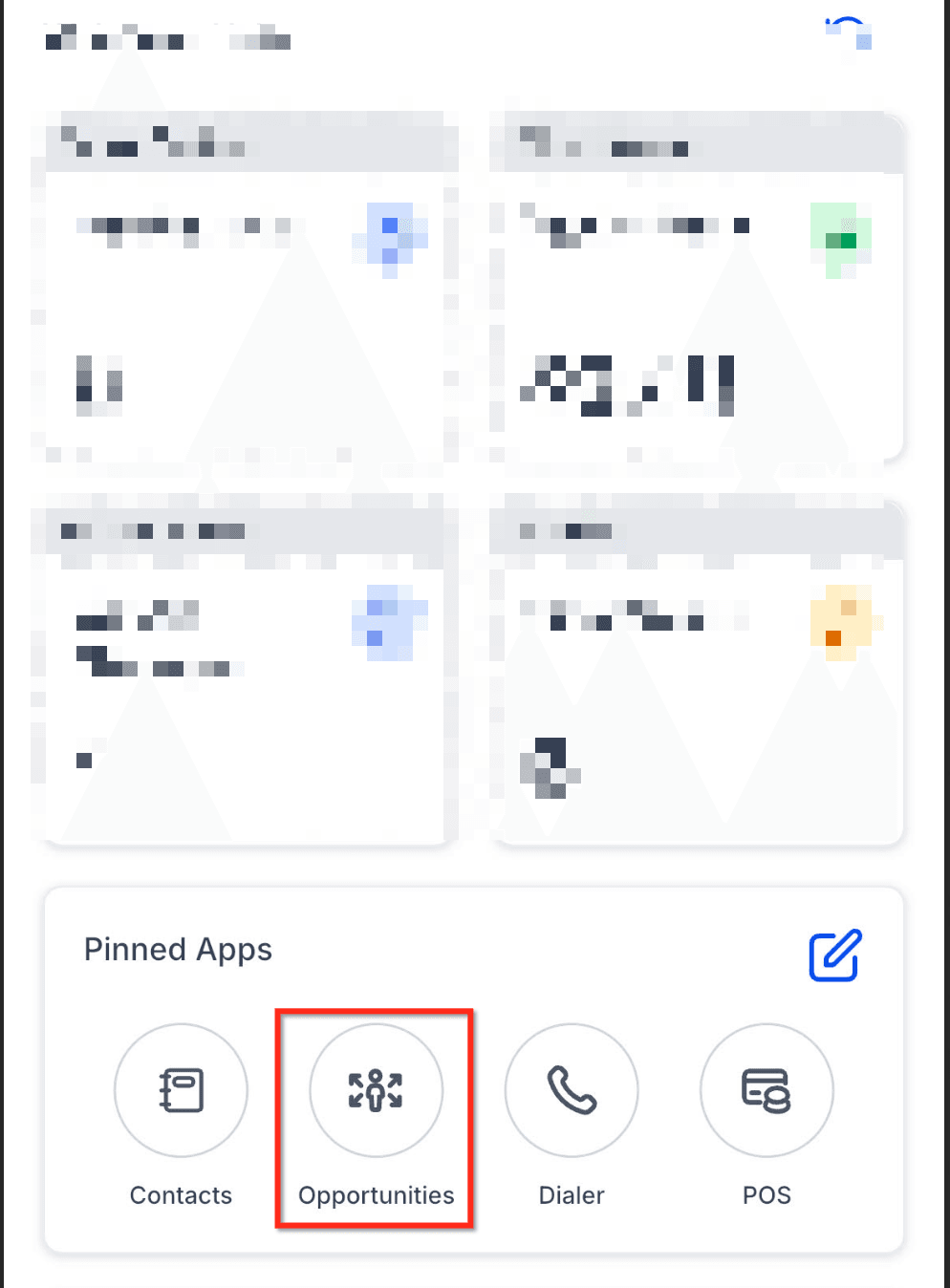 Schermata 6 — Tab Pagamenti in Contatti e Opportunità su Mobile
