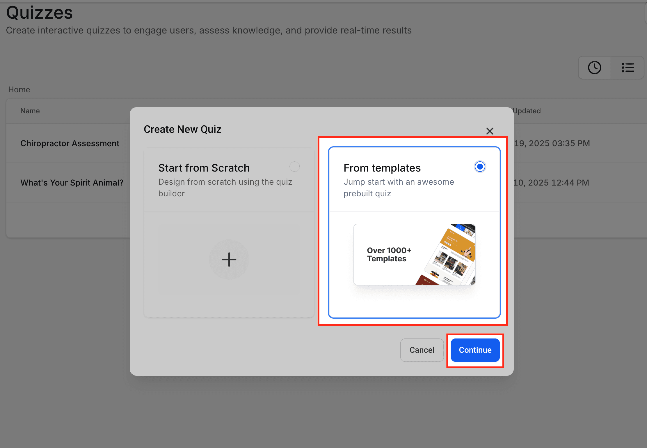 Schermata 2 — Personalizzare le pagine dei risultati del Quiz