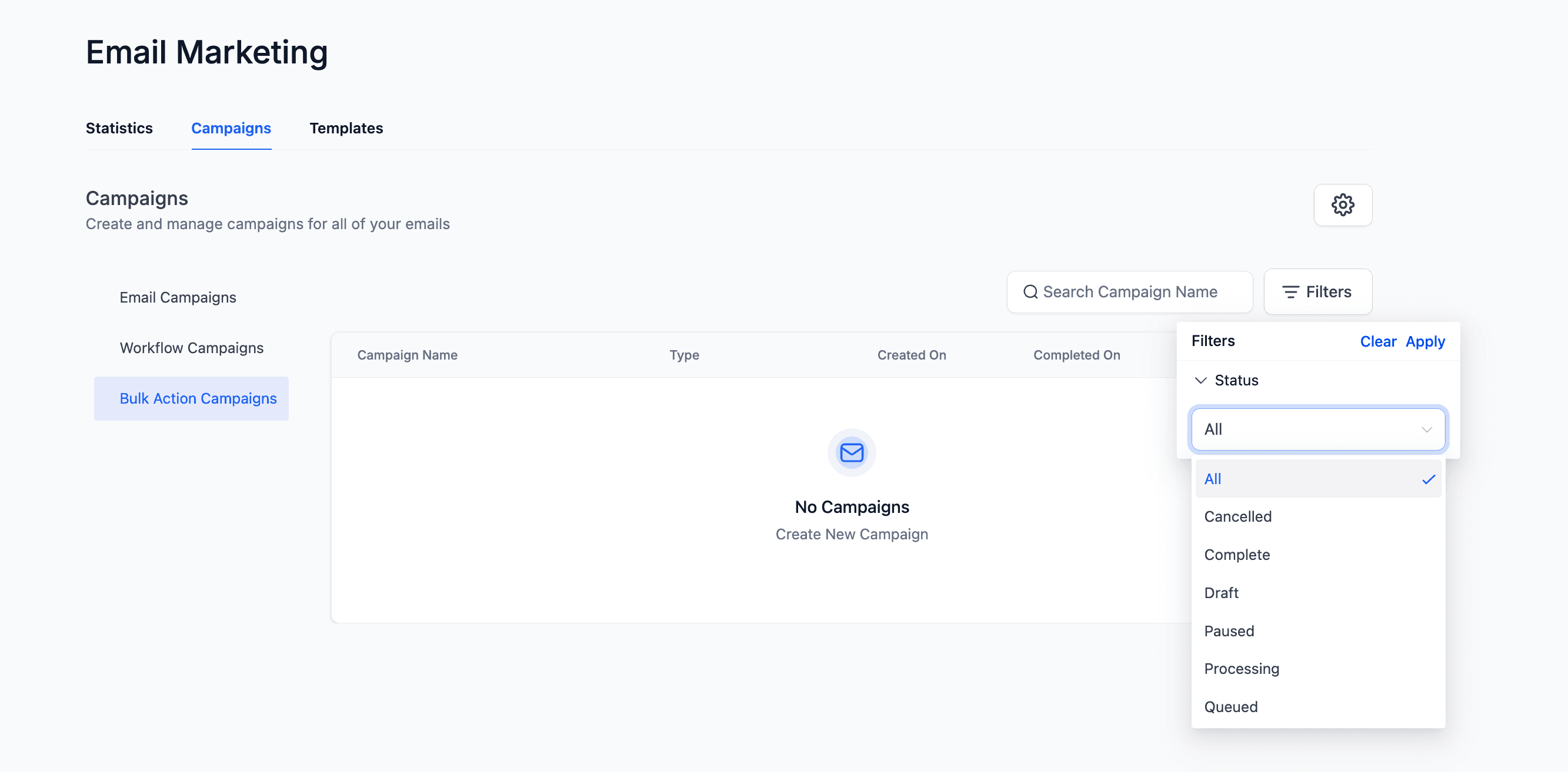 Schermata 3 — Capire gli stati delle Campaign email