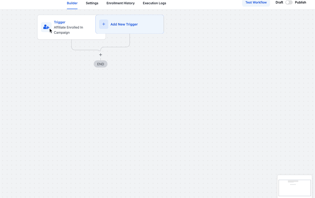 Schermata 7 — Workflow Trigger - Iscrizione Affiliato a Campaign