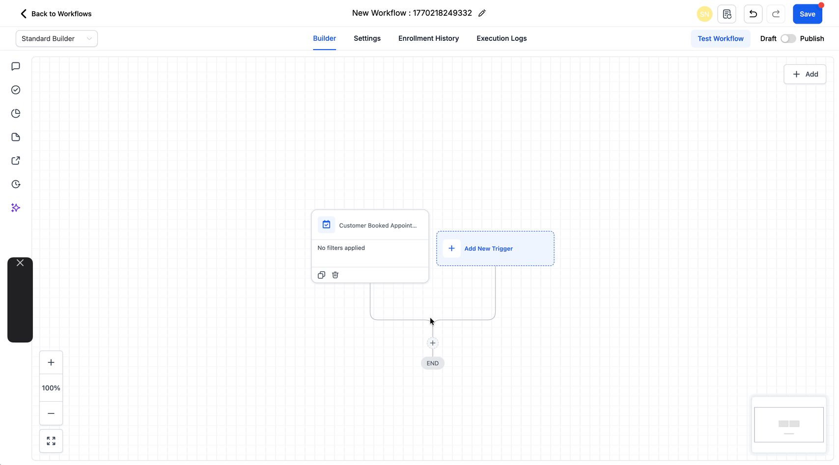 Schermata 5 — Azione Workflow - DND Contatto