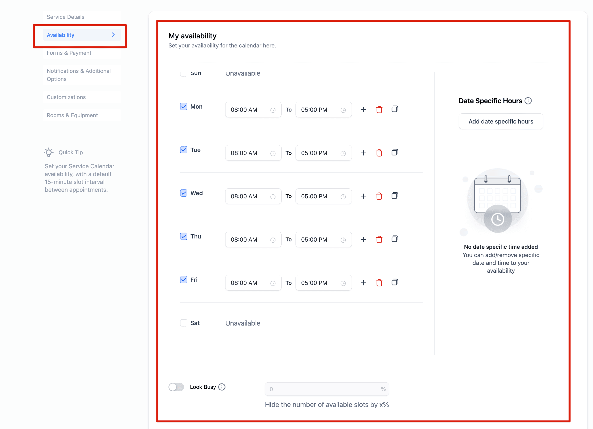 Schermata 9 — Come creare Calendari di Servizio