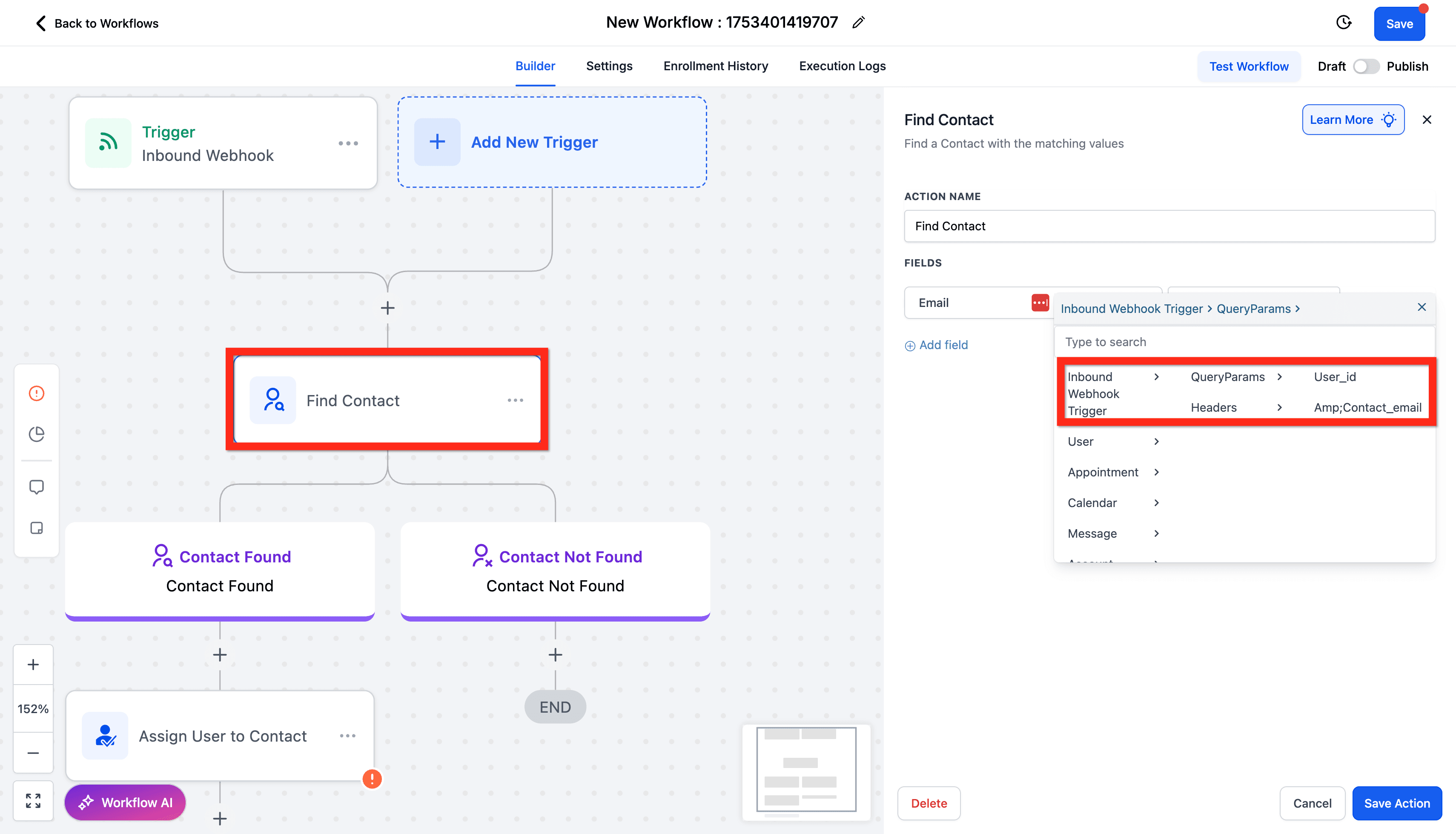 Schermata 11 — Azione Workflow - Assign To User
