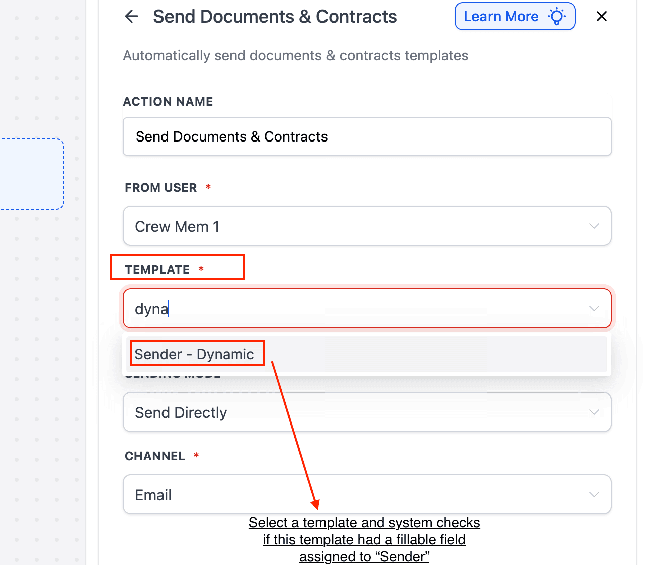 Schermata 9 — Come creare e inviare template di documenti o contratti automaticamente in un Workflow