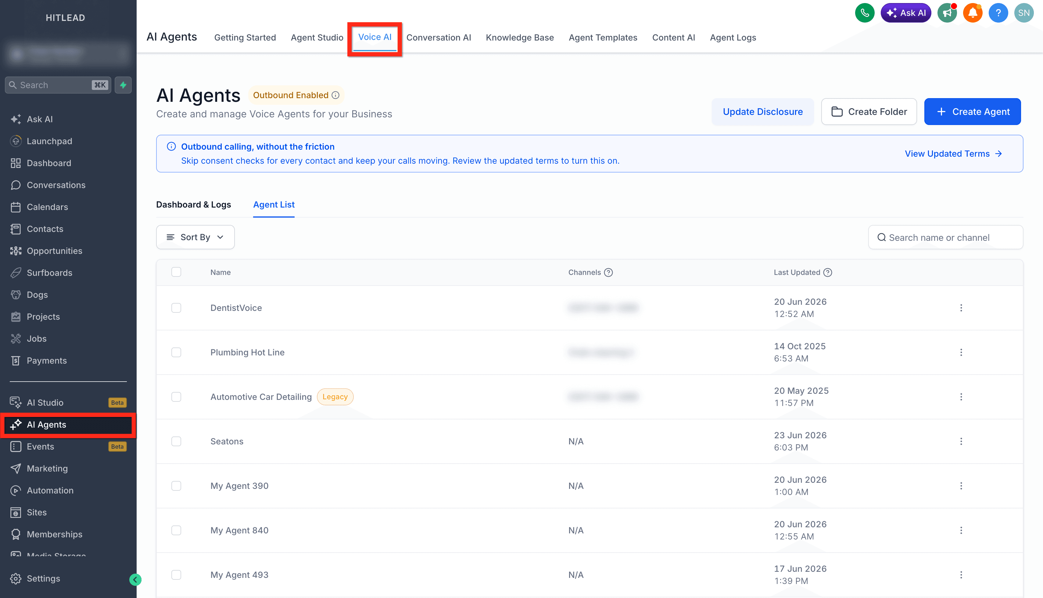 Schermata 1 — Come impostare gli orari di lavoro per gli agenti Voice AI