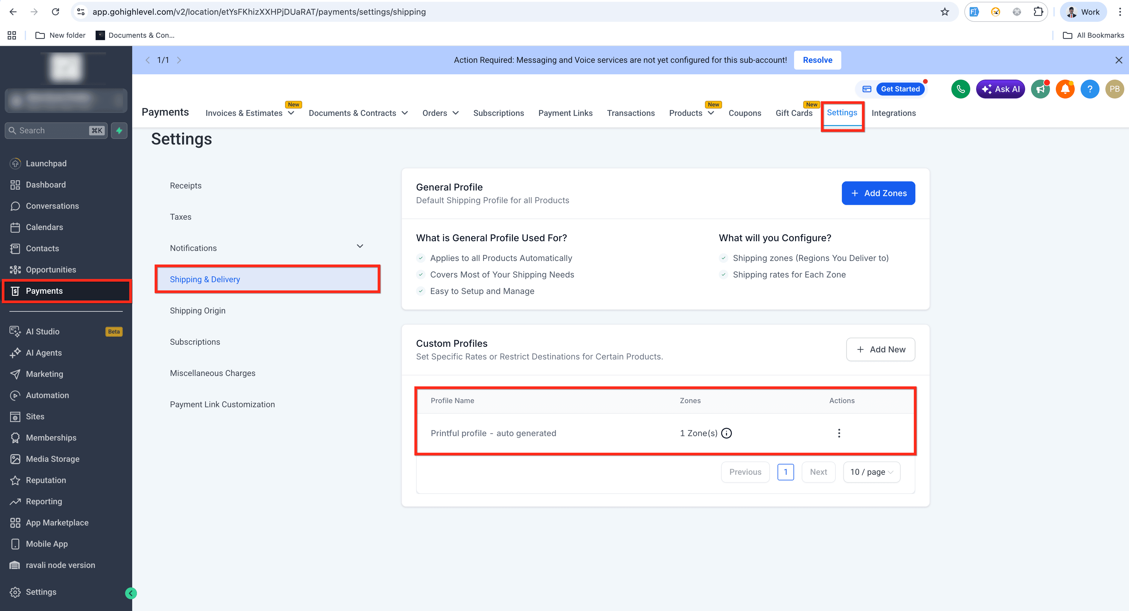 Schermata 7 — Come usare l'integrazione Printful con HITLEAD