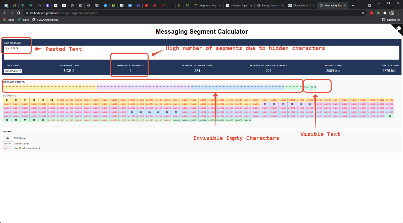 Schermata 6 — Come calcolare i costi di SMS e MMS