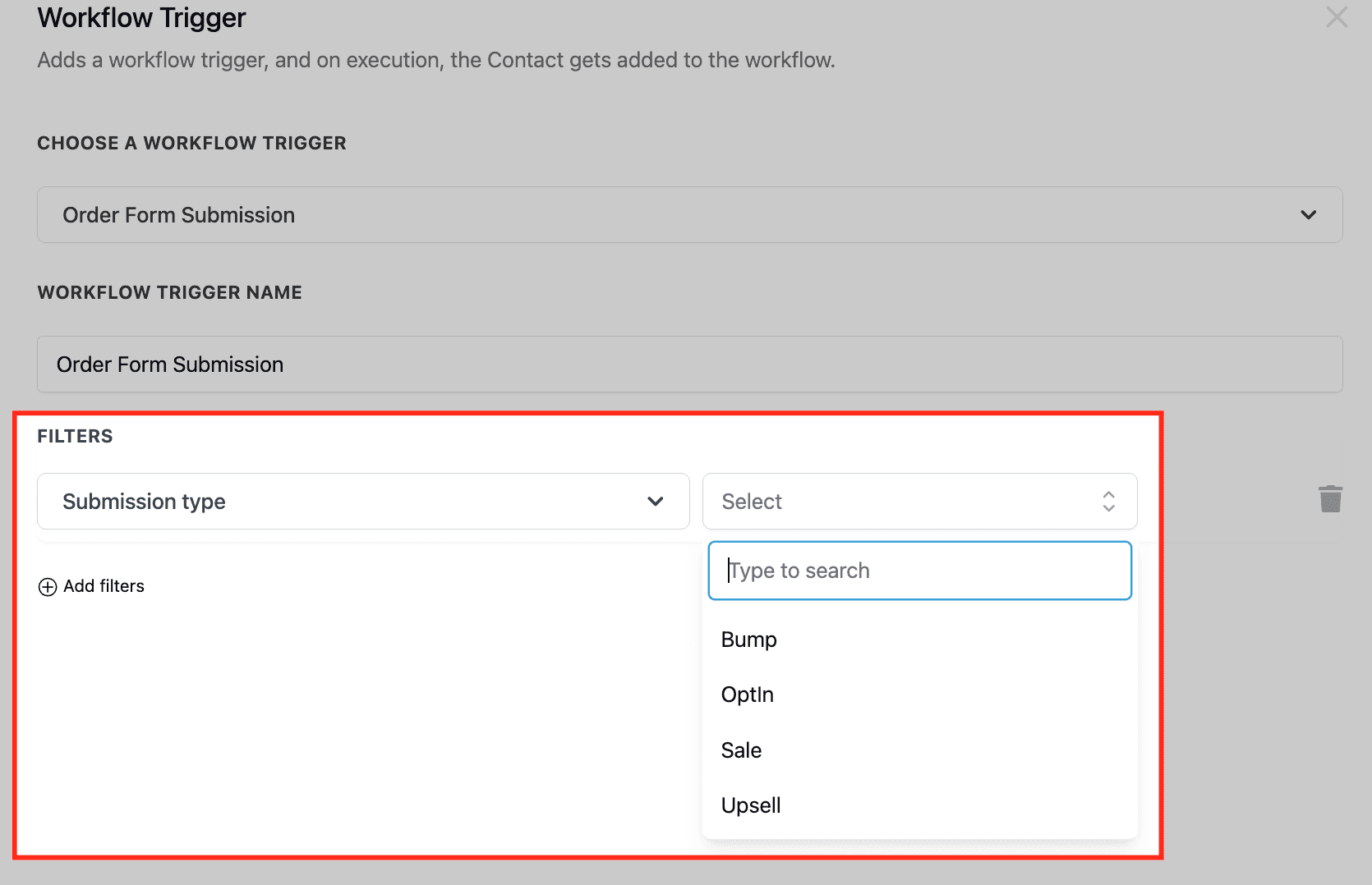 Schermata 7 — Workflow Trigger - Invio del Form d'Ordine