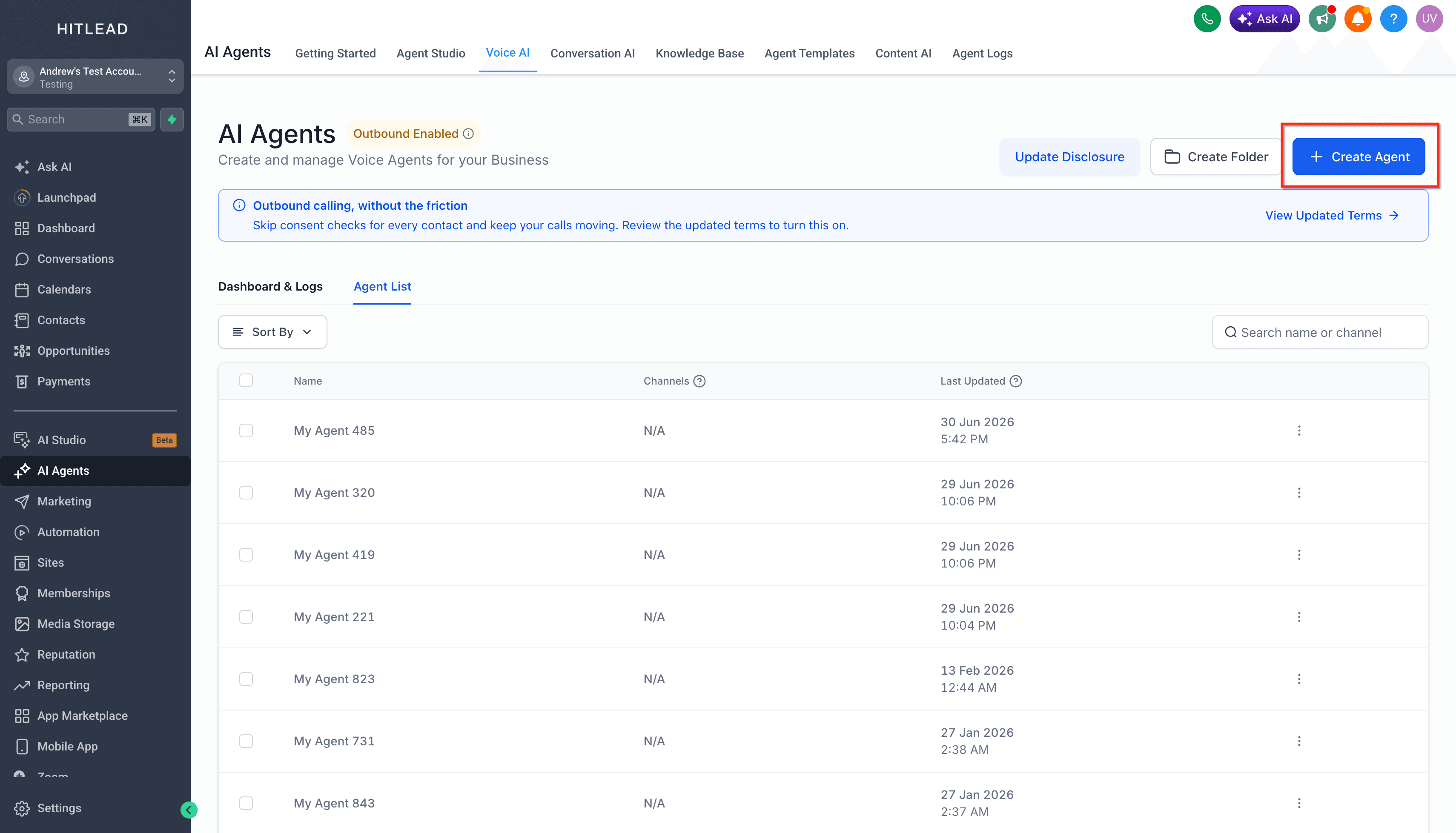 Schermata 2 — Come creare agenti Voice AI