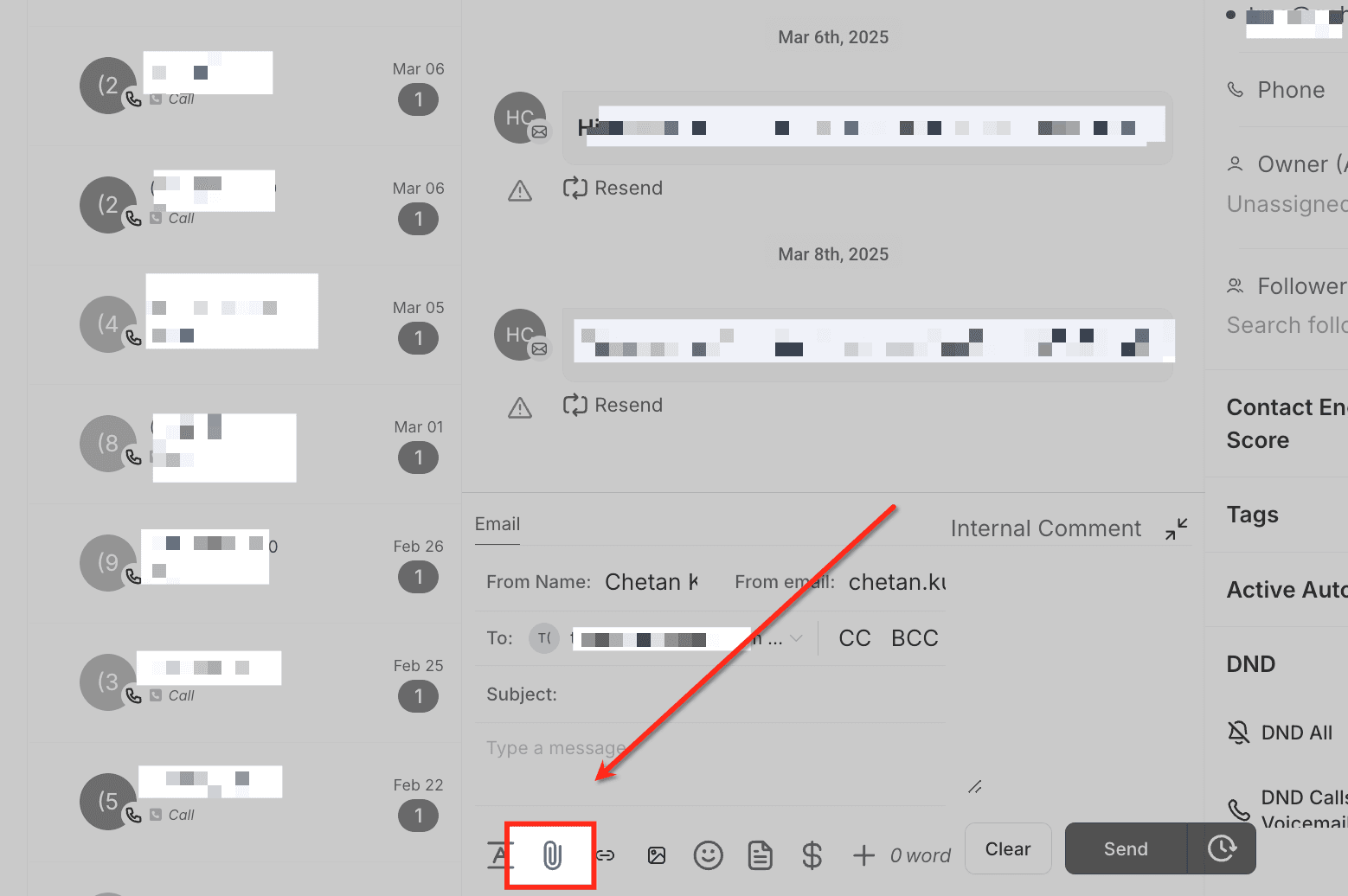Schermata 2 — Gli Allegati nelle Conversazioni: Guida Completa