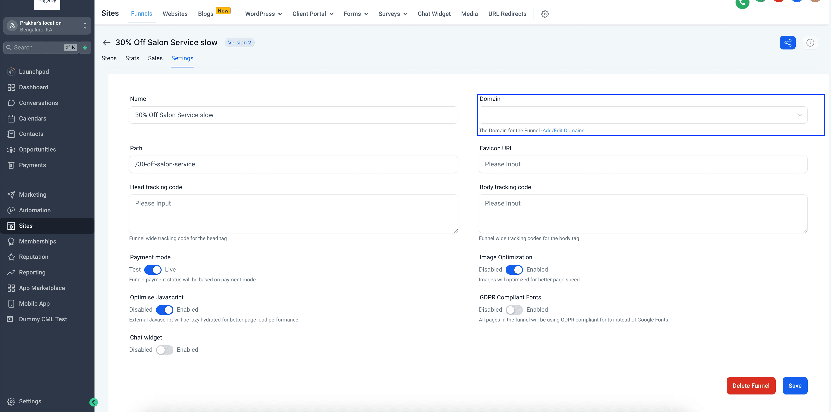 Schermata 4 — Risoluzione del problema Fingerprint nel modulo d'ordine su WordPress