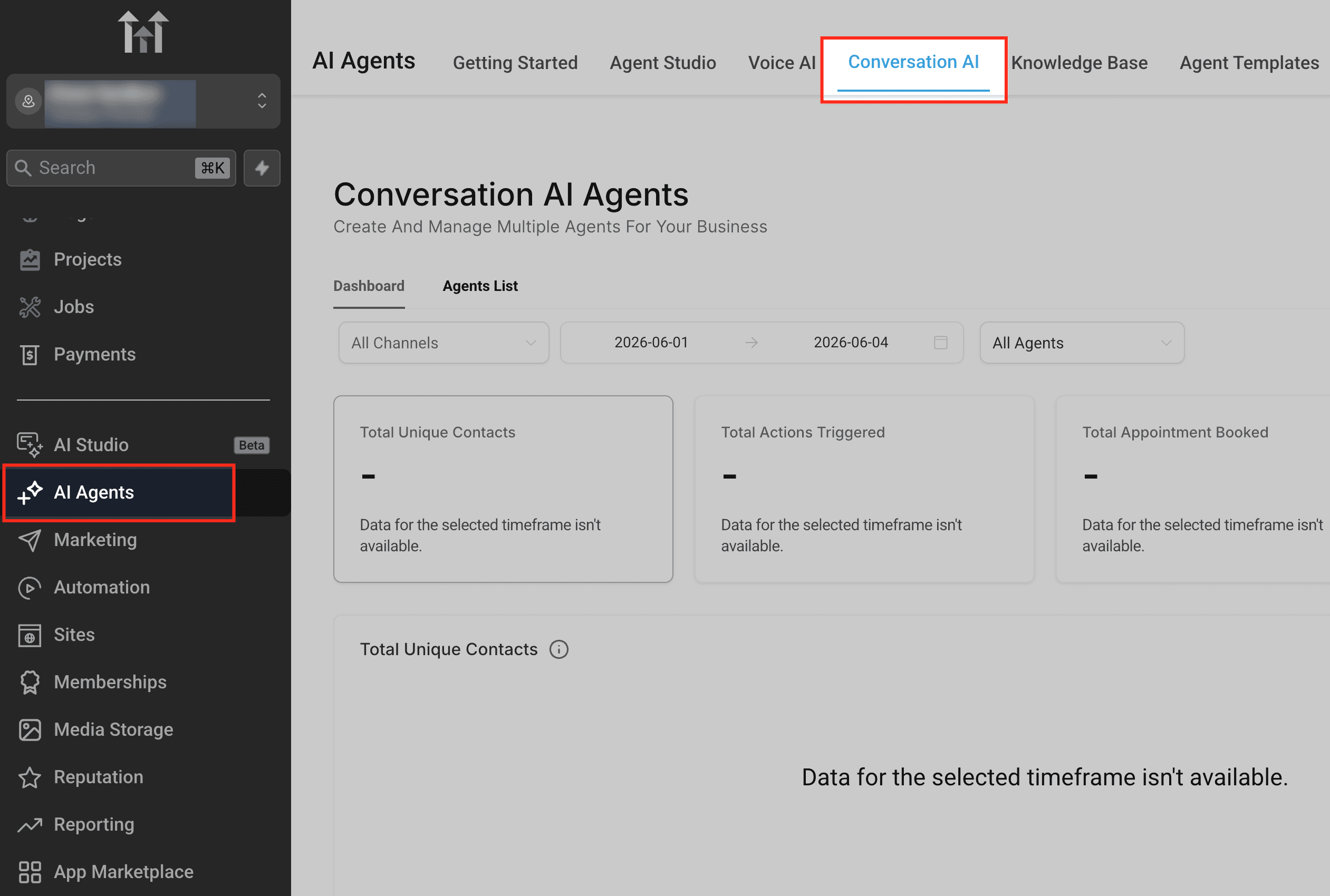 Schermata 1 — Come configurare i Bot Goals in Conversation AI