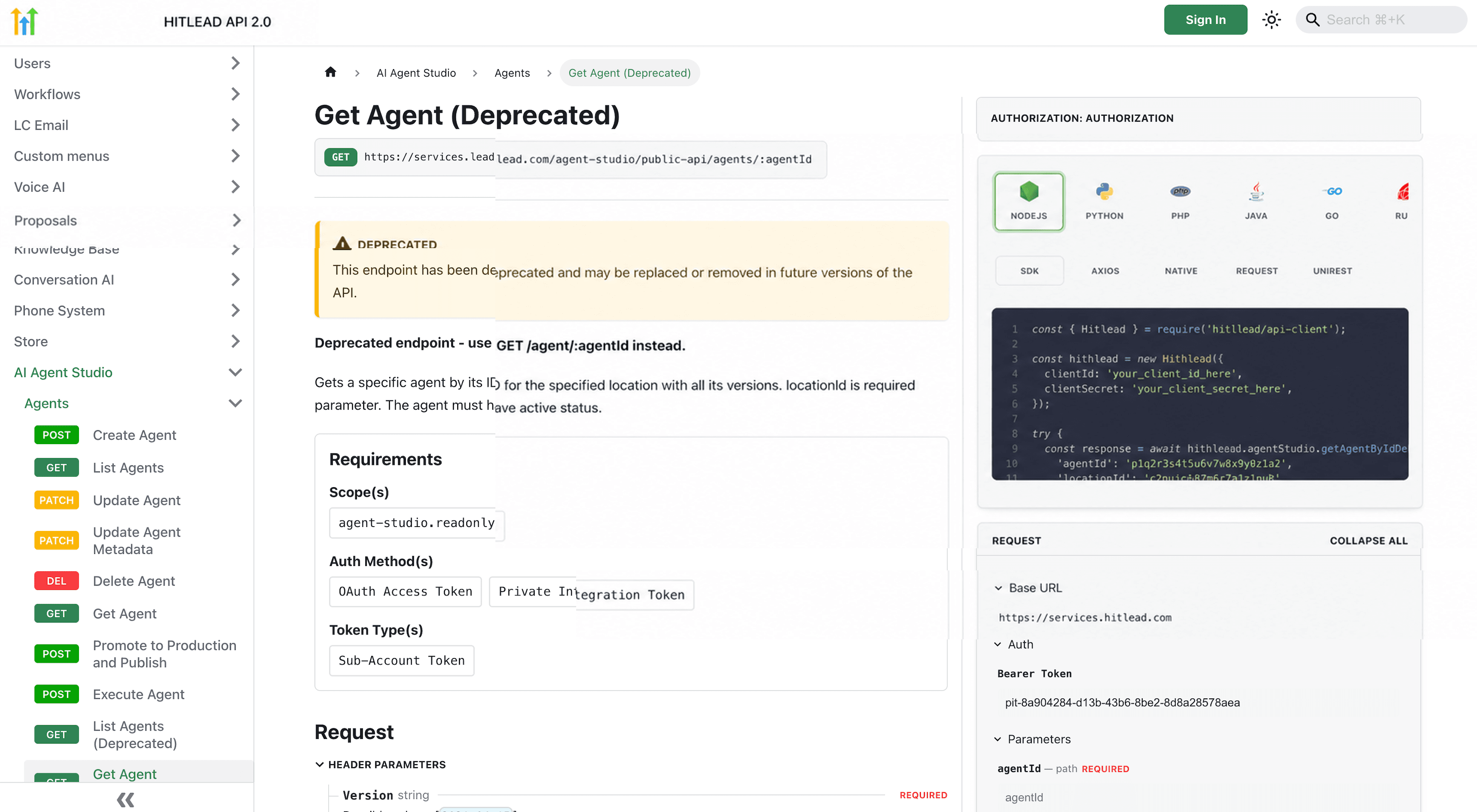 Schermata 6 — Come Usare le API Pubbliche in Agent Studio
