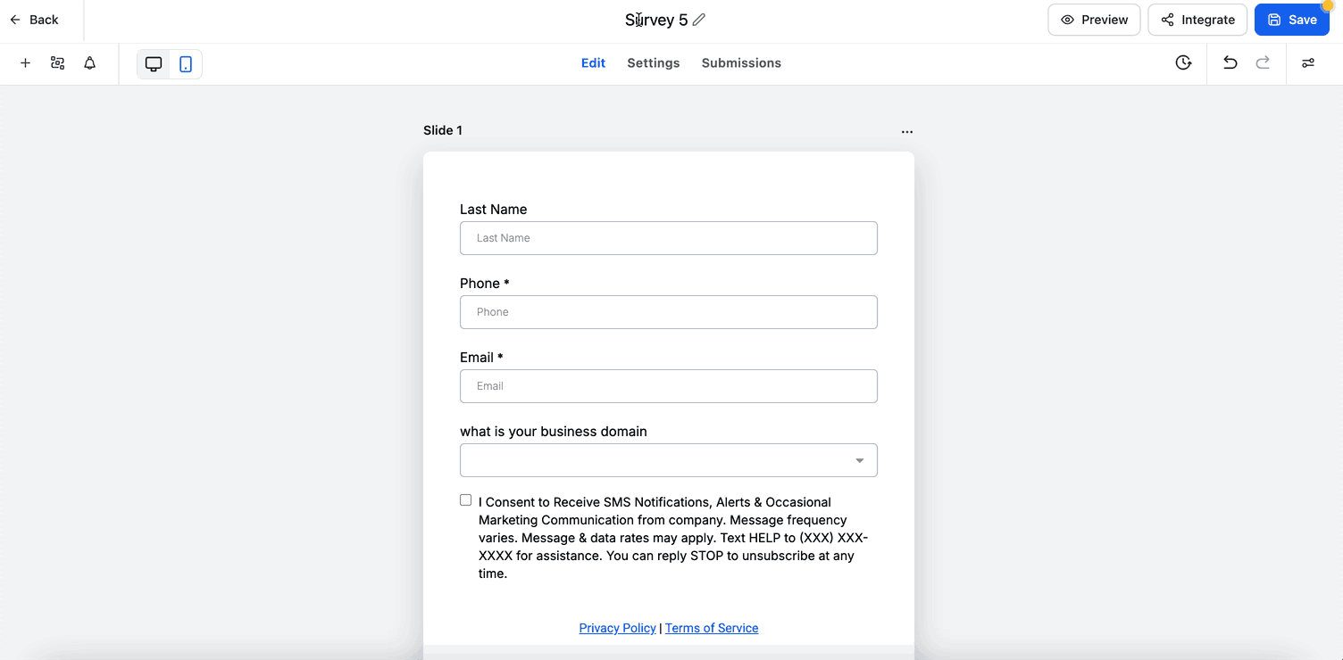 Schermata 2 — Logica Condizionale nei Survey (v2)