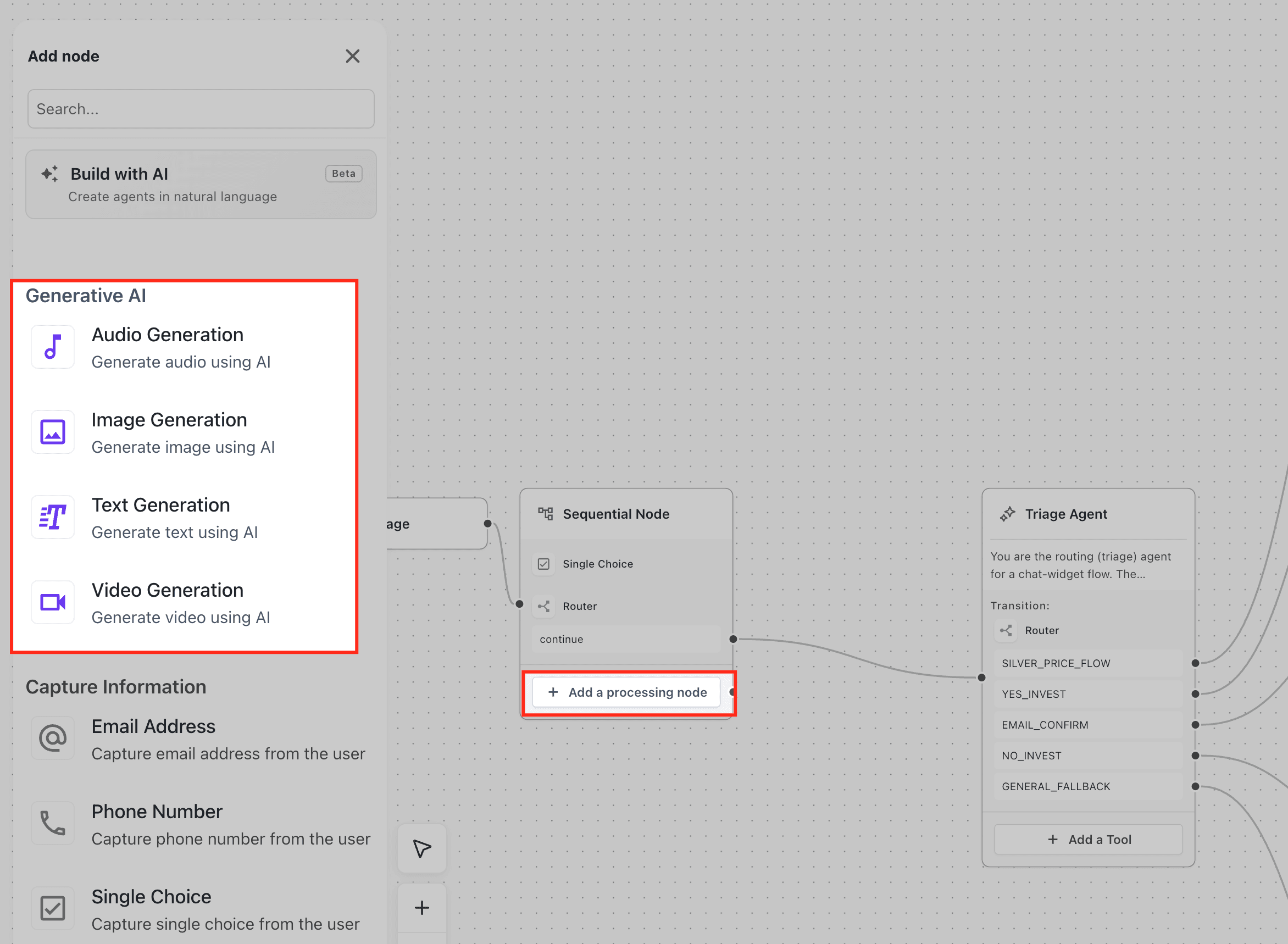 Schermata 2 — Come creare contenuti AI con gli strumenti di Intelligenza Artificiale Generativa in Agent Studio