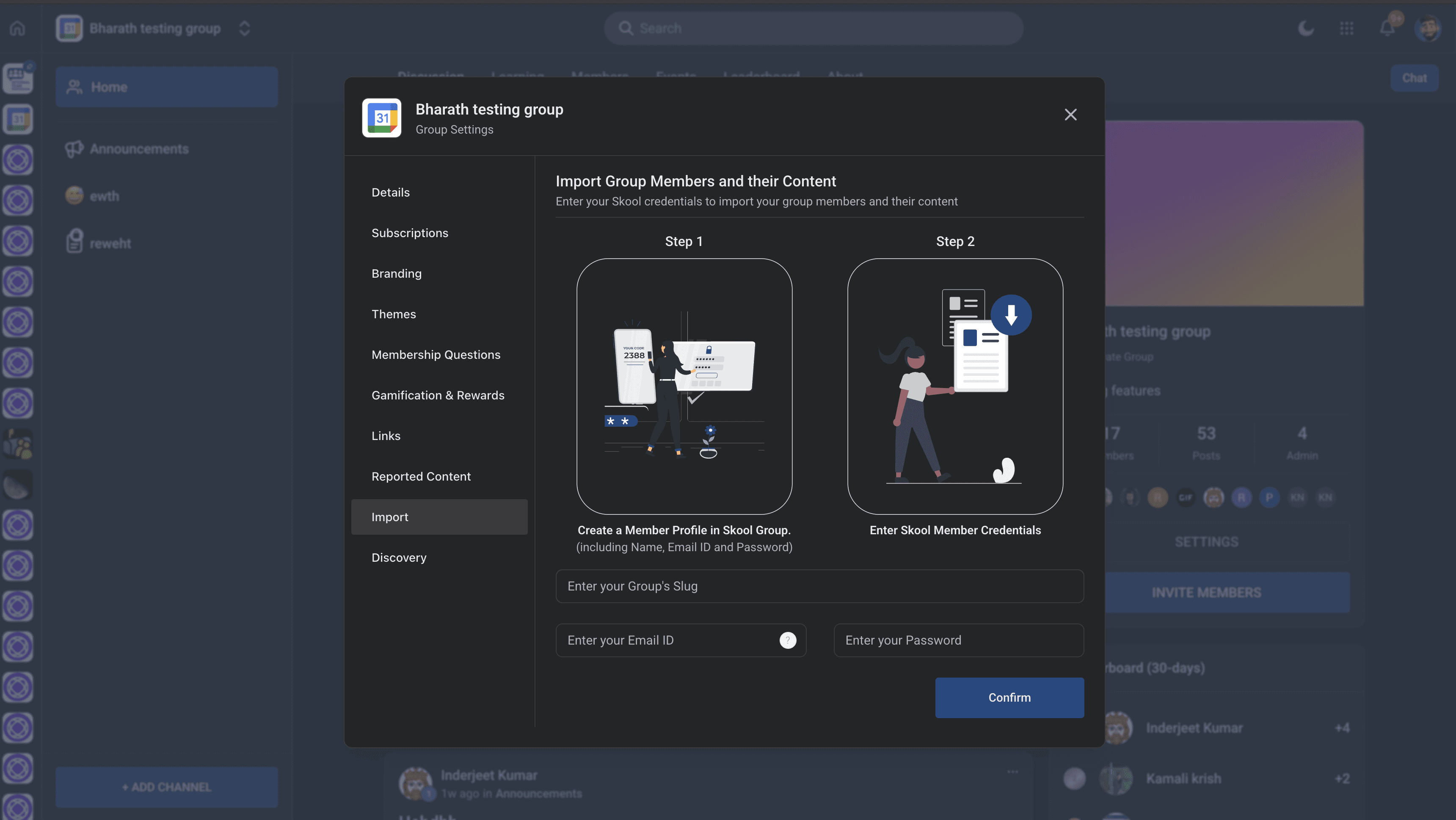 Schermata 1 — Skool Importer: Migra il tuo gruppo Skool nella Community HITLEAD