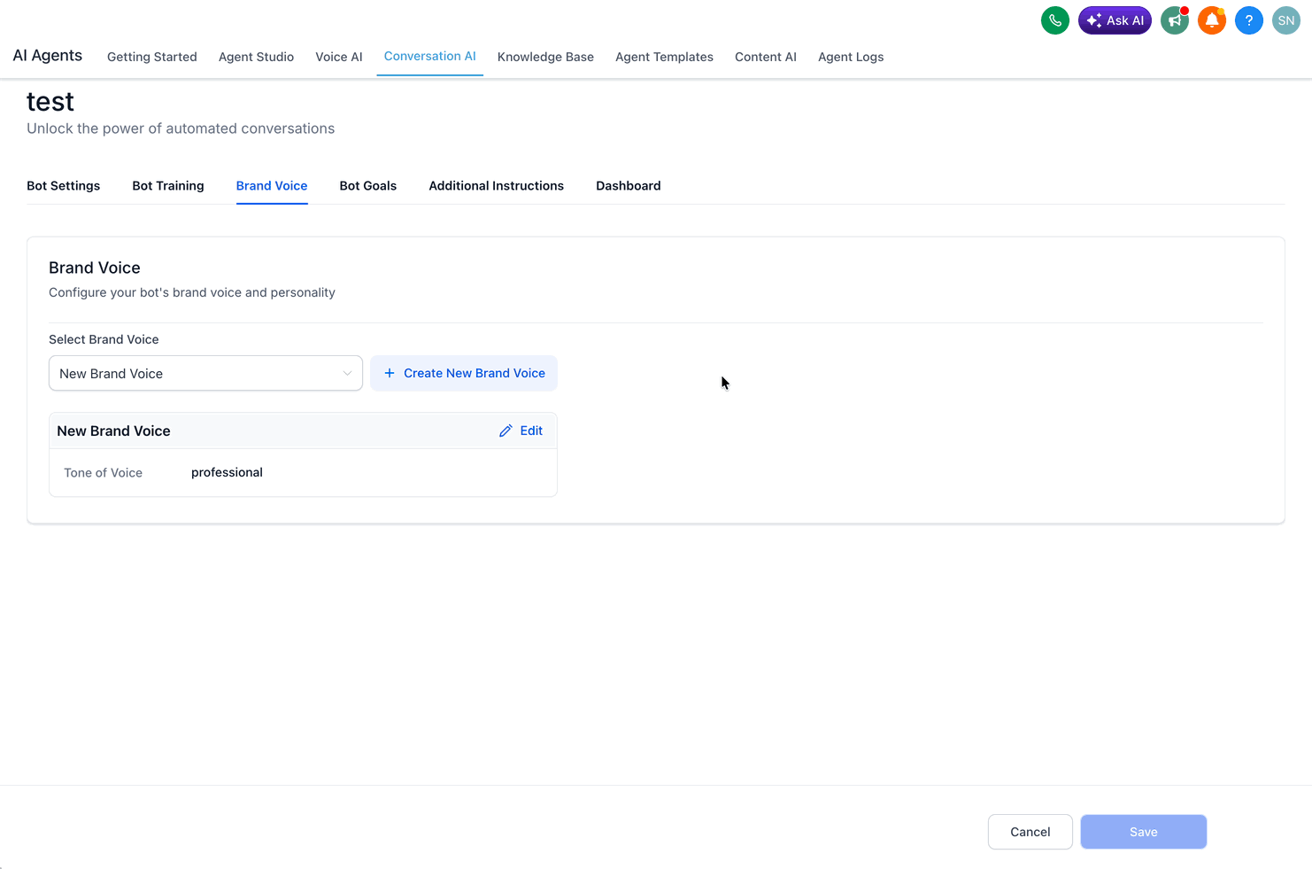 Schermata 6 — Conversation AI Bot: guida completa