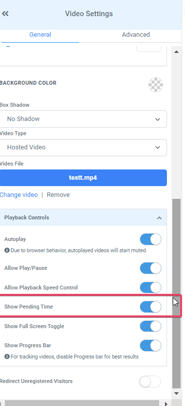 Schermata 14 — Video Player Ospitato per i Funnel