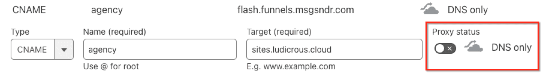 Schermata 1 — Come configurare il dominio root/sottodominio per i tuoi Funnel/Siti web?