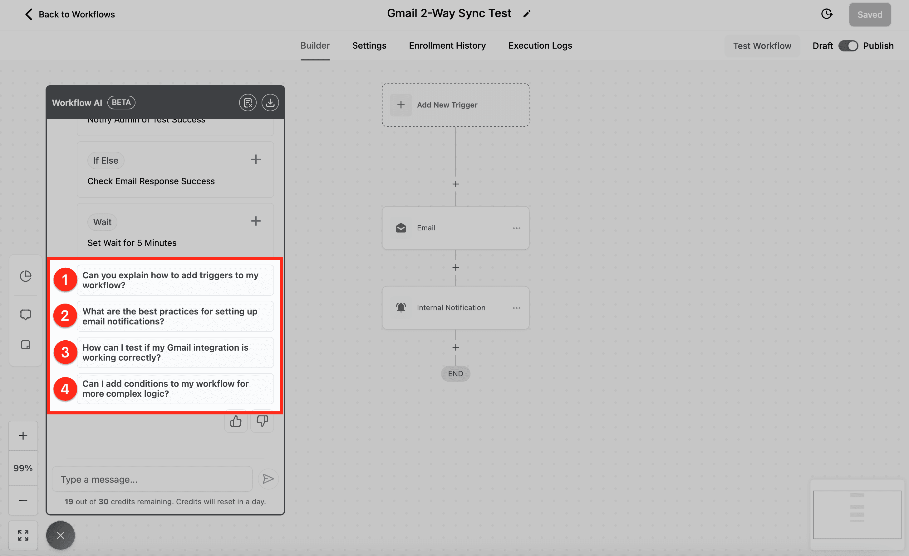 Schermata 11 — Assistente AI per i Workflow