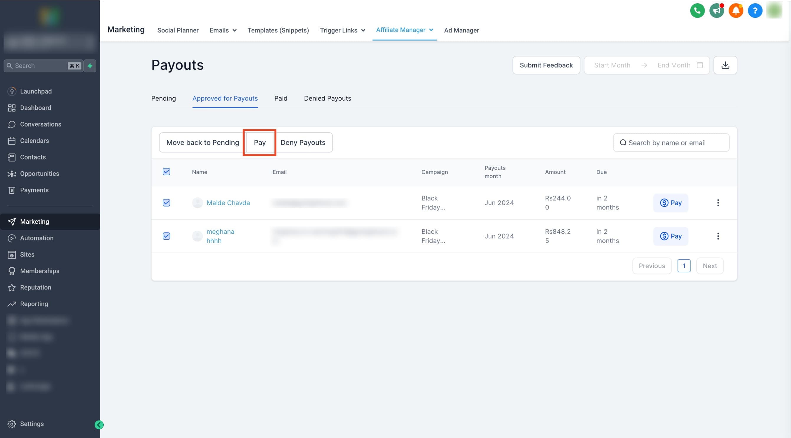 Schermata 8 — Come Configurare e Pagare gli Affiliati con i Pagamenti Automatici PayPal